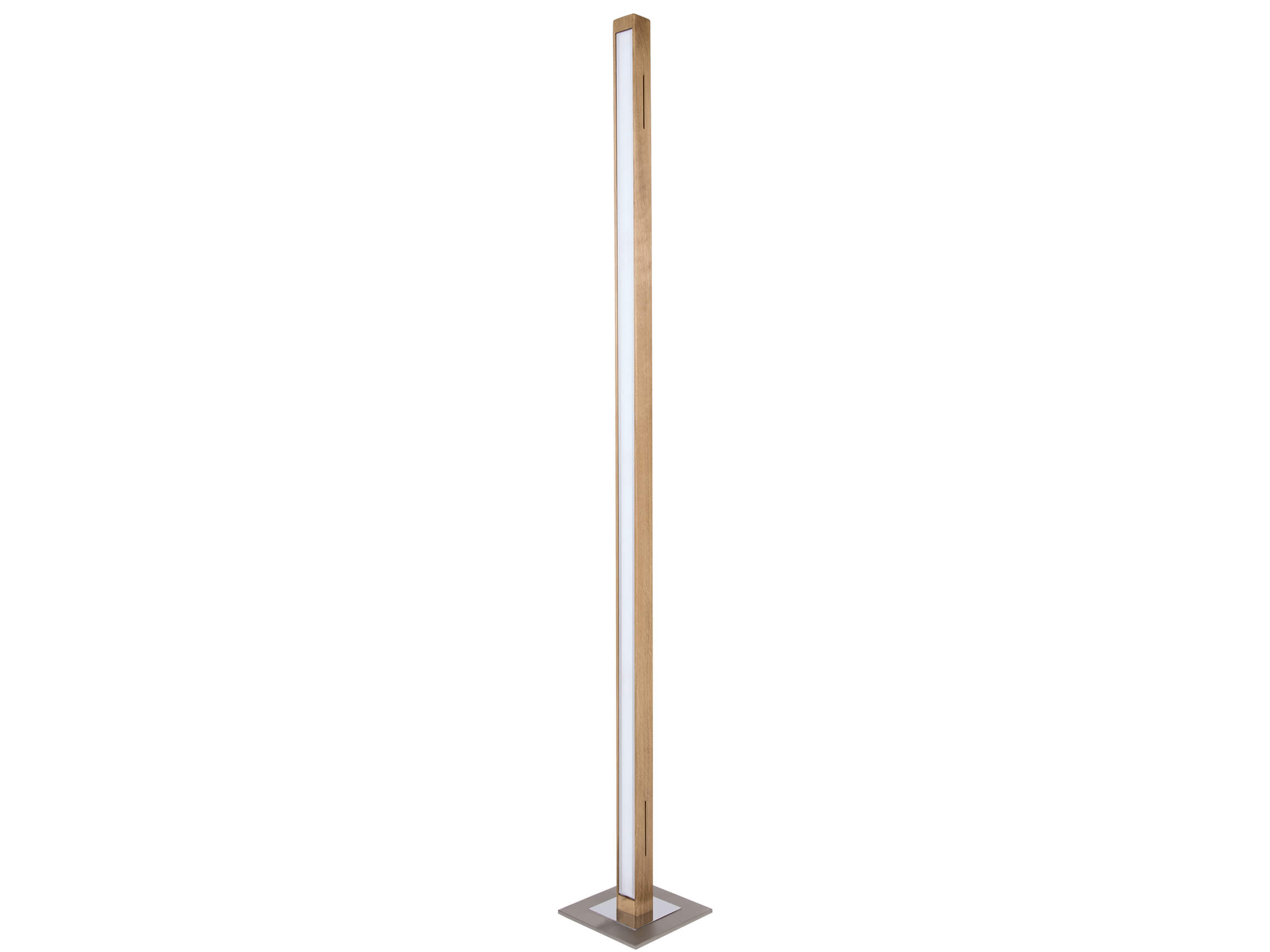 Stehlampe Leana Eiche h: 160cm, Leuchte: Nickel Matt Gebürstet