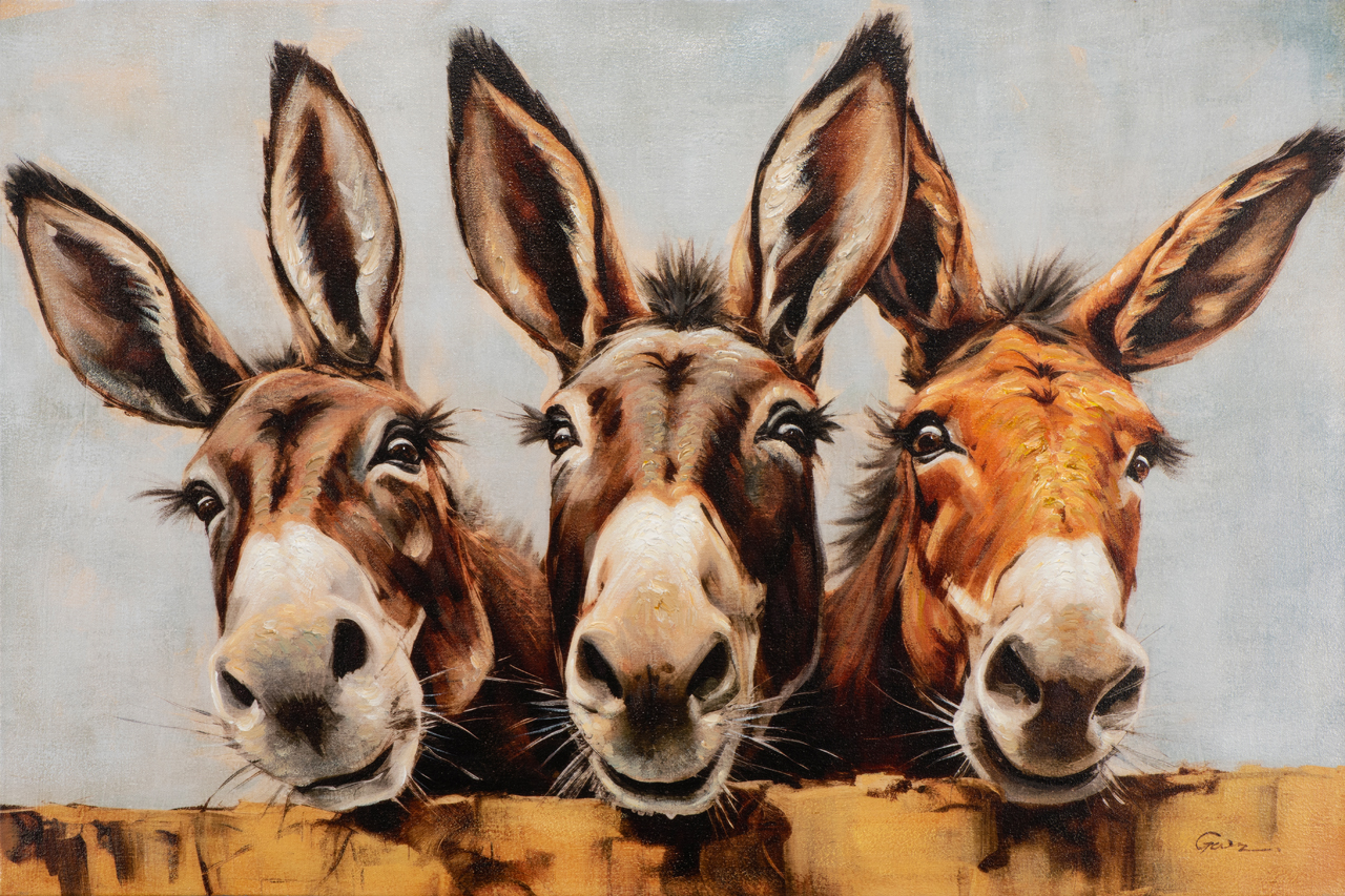 Gemälde-Curious Donkeys-image LAND