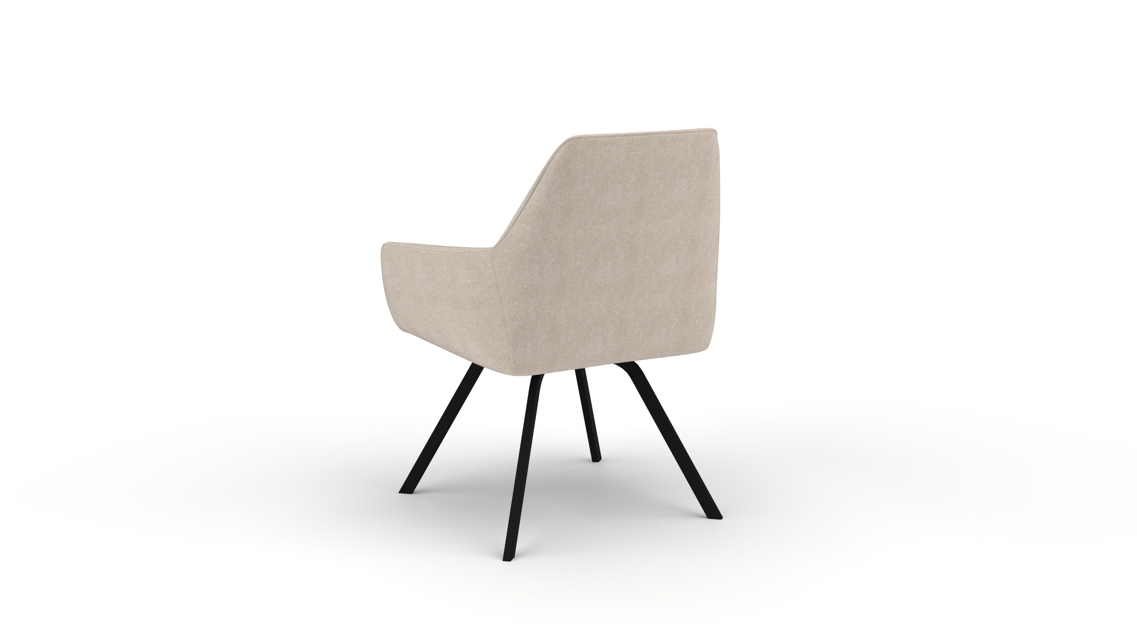 Stuhl Bellatrix - von UrbanDesign | Drehfunktion, Fuss schwarz, Stoff Cream