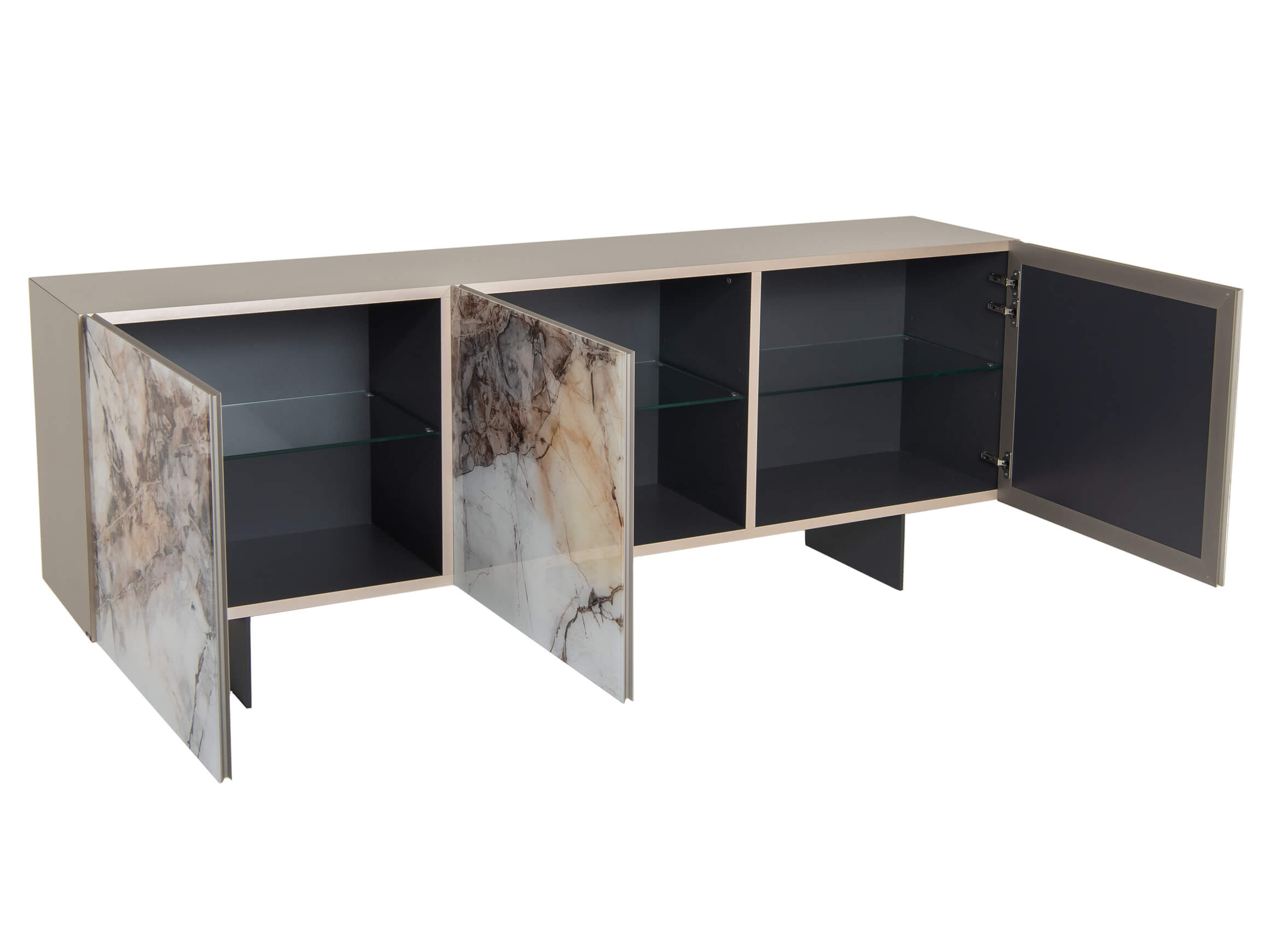 Kredenz Focus Cattelan / Farbe: Marmor Titan