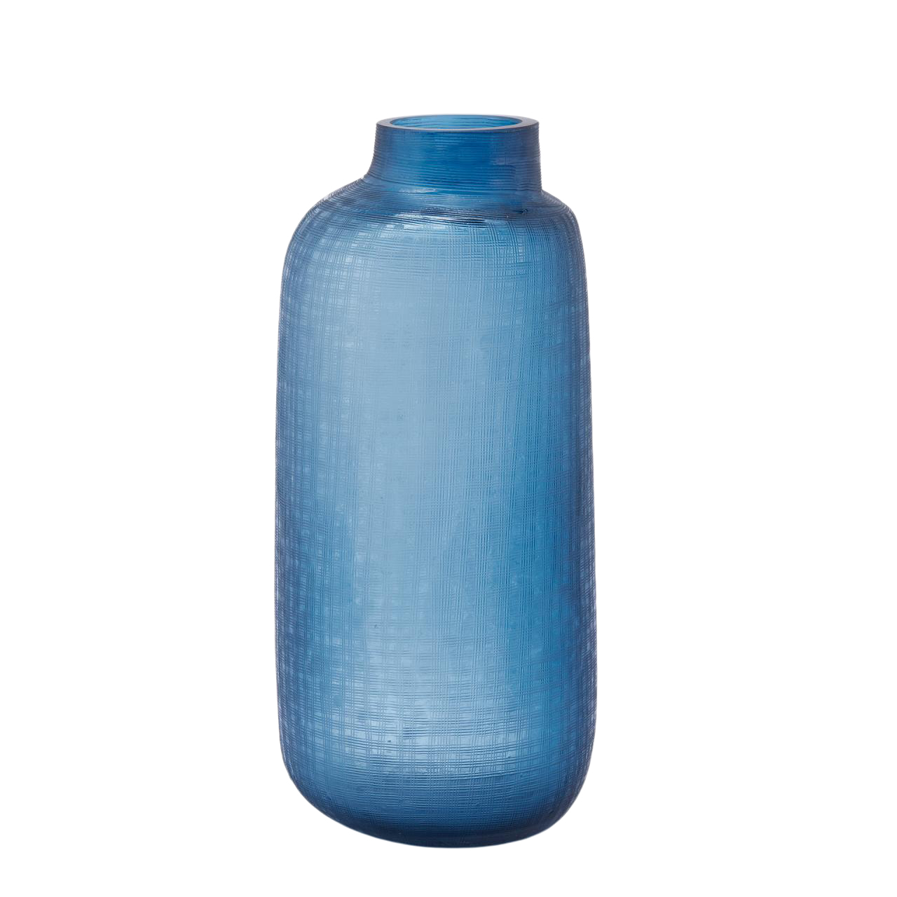 Edg Vase Trame Glas Blau H: 38 cm Blau | Schubiger Möbel