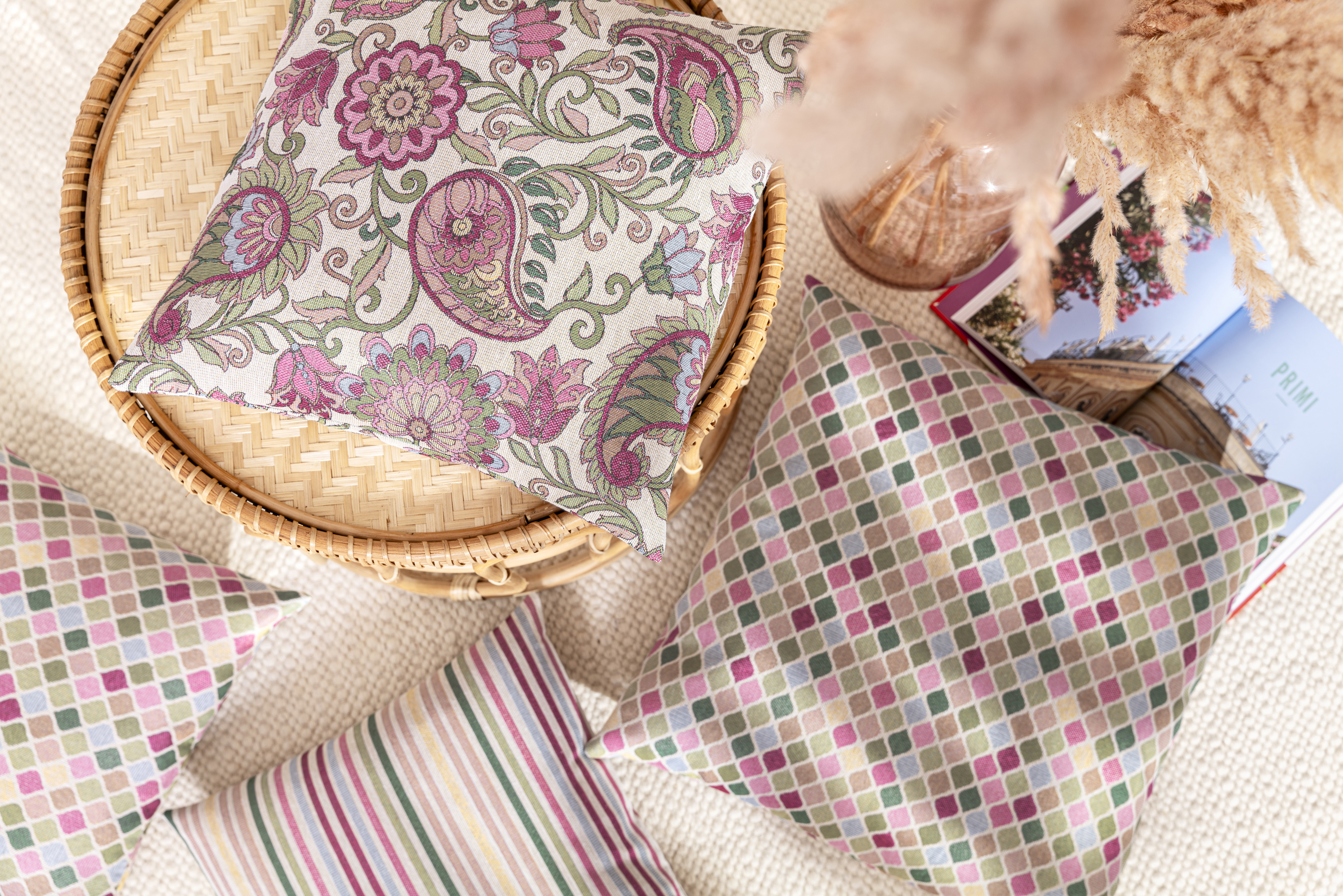 Kissenhülle Saona Pink 40x40 cm Magma / Farbe: