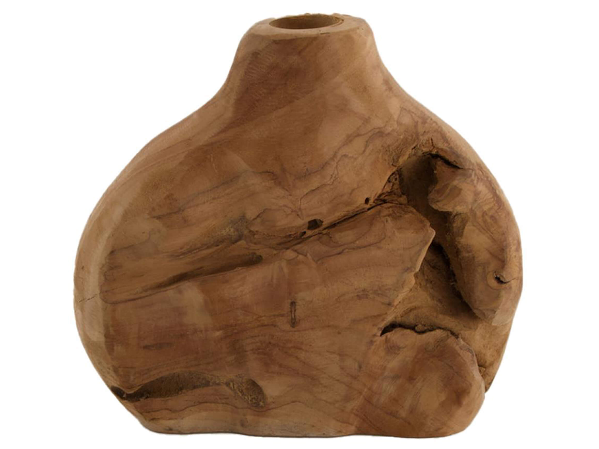 Dijk Vase Teakholz, Unikat H: 22 cm  | Schubiger Möbel