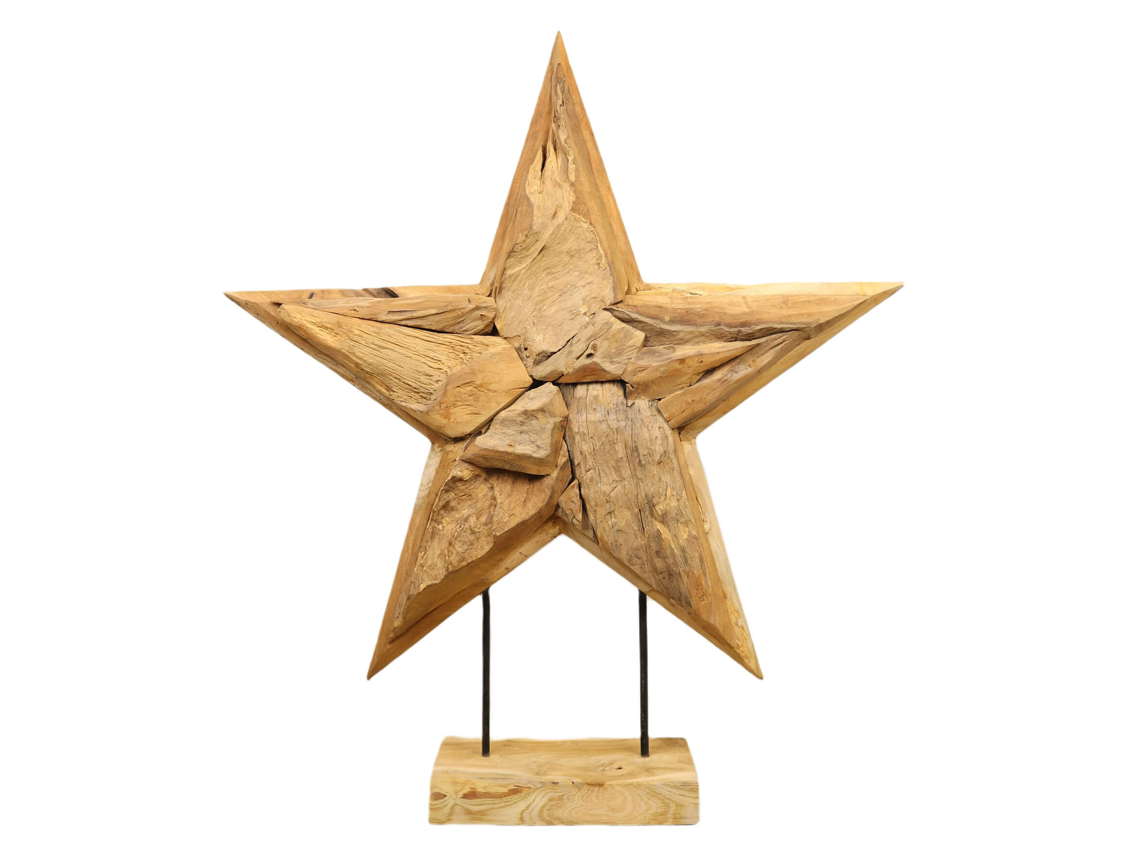 Decofinder Stern Holz Natur H: 68 cm  | Schubiger Möbel