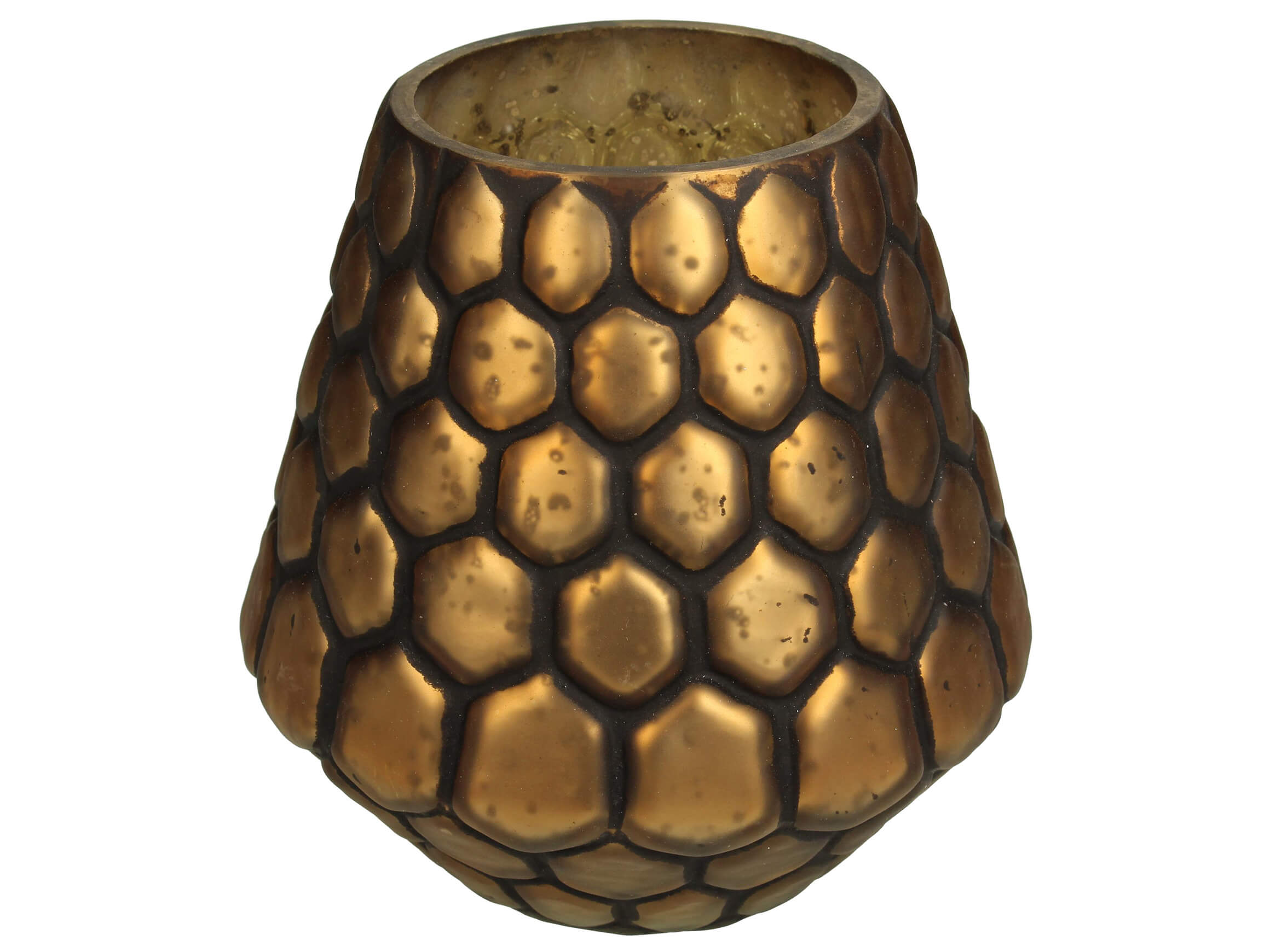 Kersten Windlicht Glas Gold-Braun H: 15 cm  | Schubiger Möbel