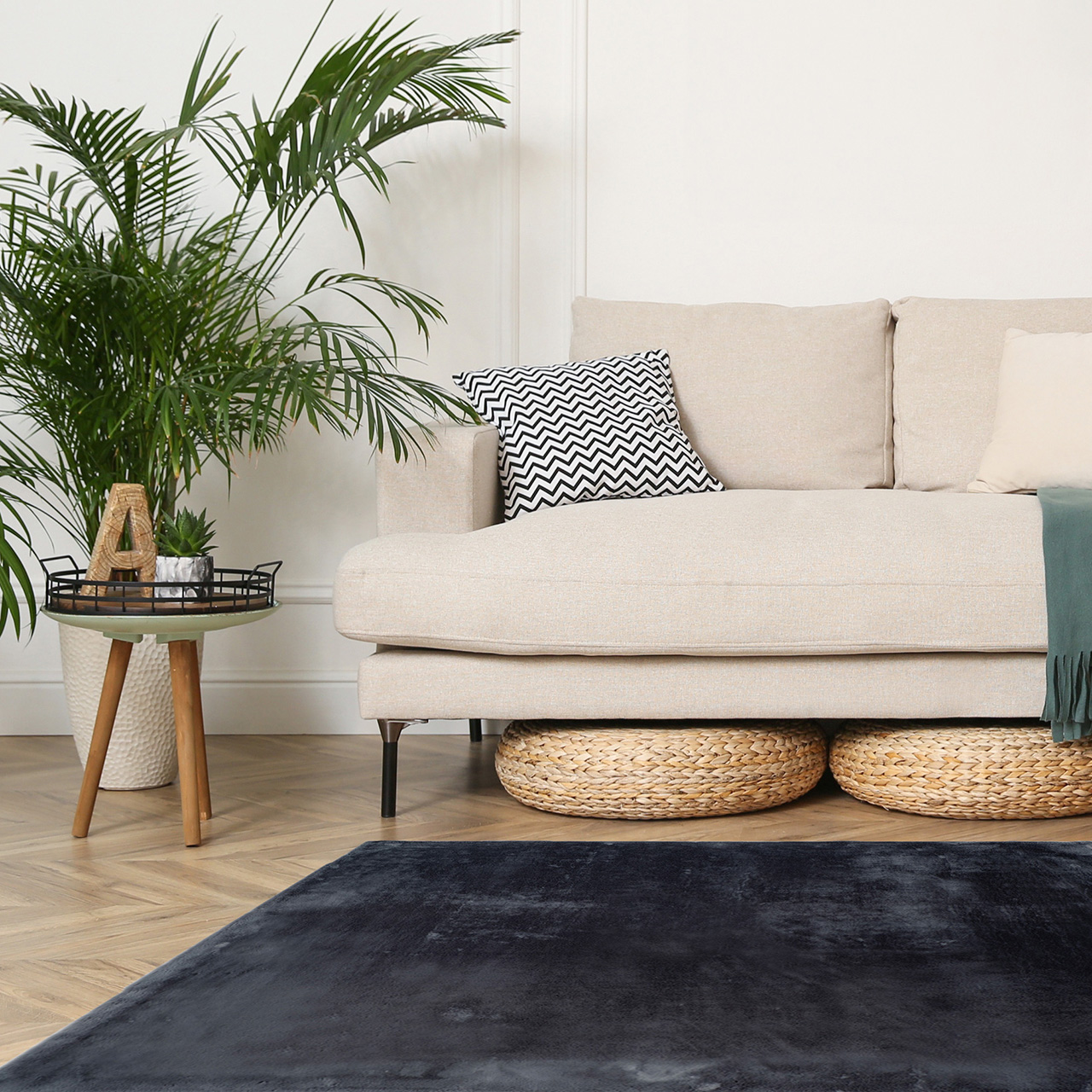 Soft Cloud Graphite rug image LAND