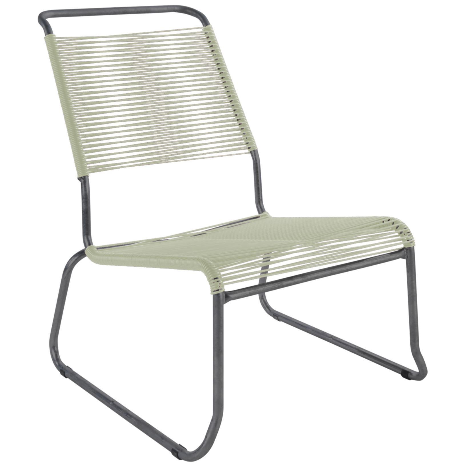 Schaffner Spaghetti-Kufen-Lounger Säntis Hochlehner Grün | Schubiger Möbel