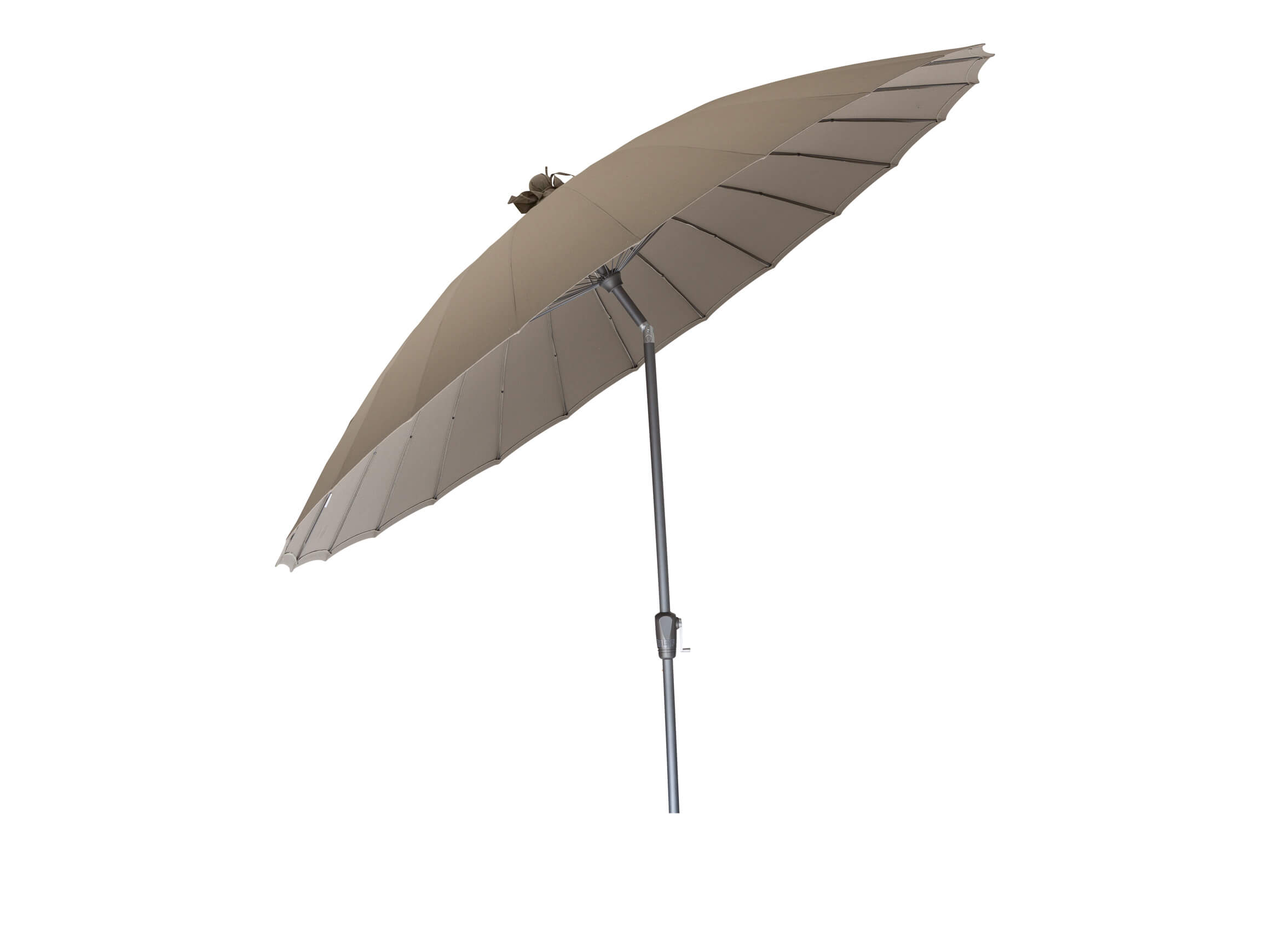 Sonnenschirm, Taupe, Kurbel, Knicker, Durchmesser 300 cm