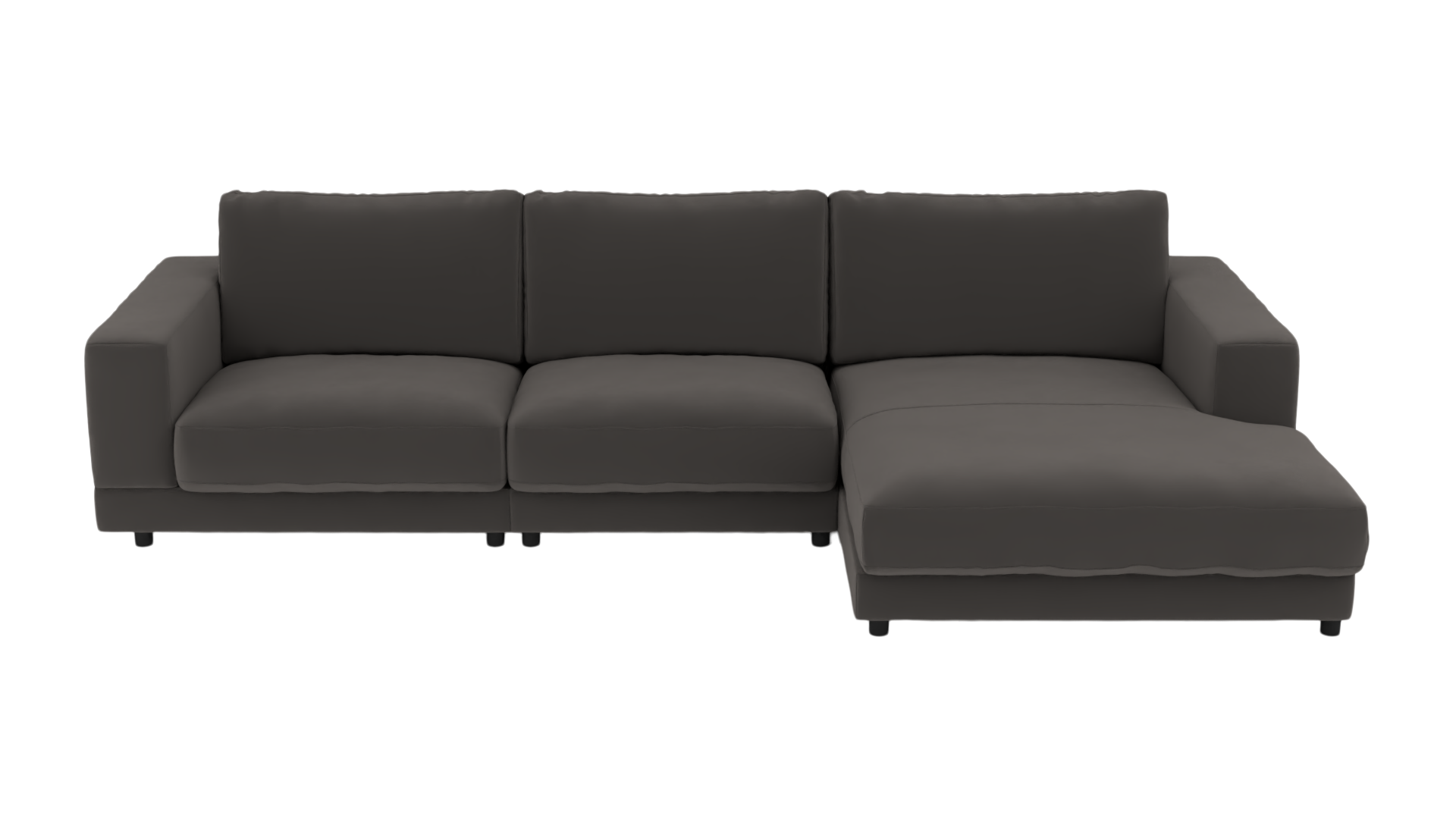 Ecksofa #1 Jupiter rechts - UrbanDesign / Farbe: Anthrazit / Bezugsmaterial: Stoff