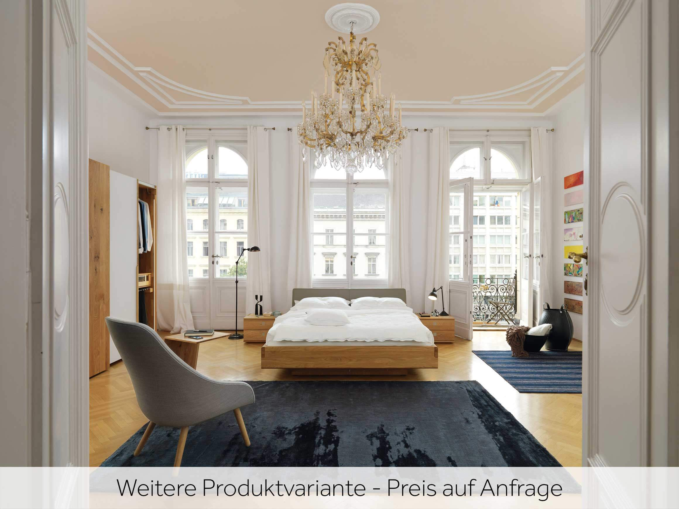 Bett Nox Team 7 / Farbe: Holzfarbig, Dunkelbraun / Material: