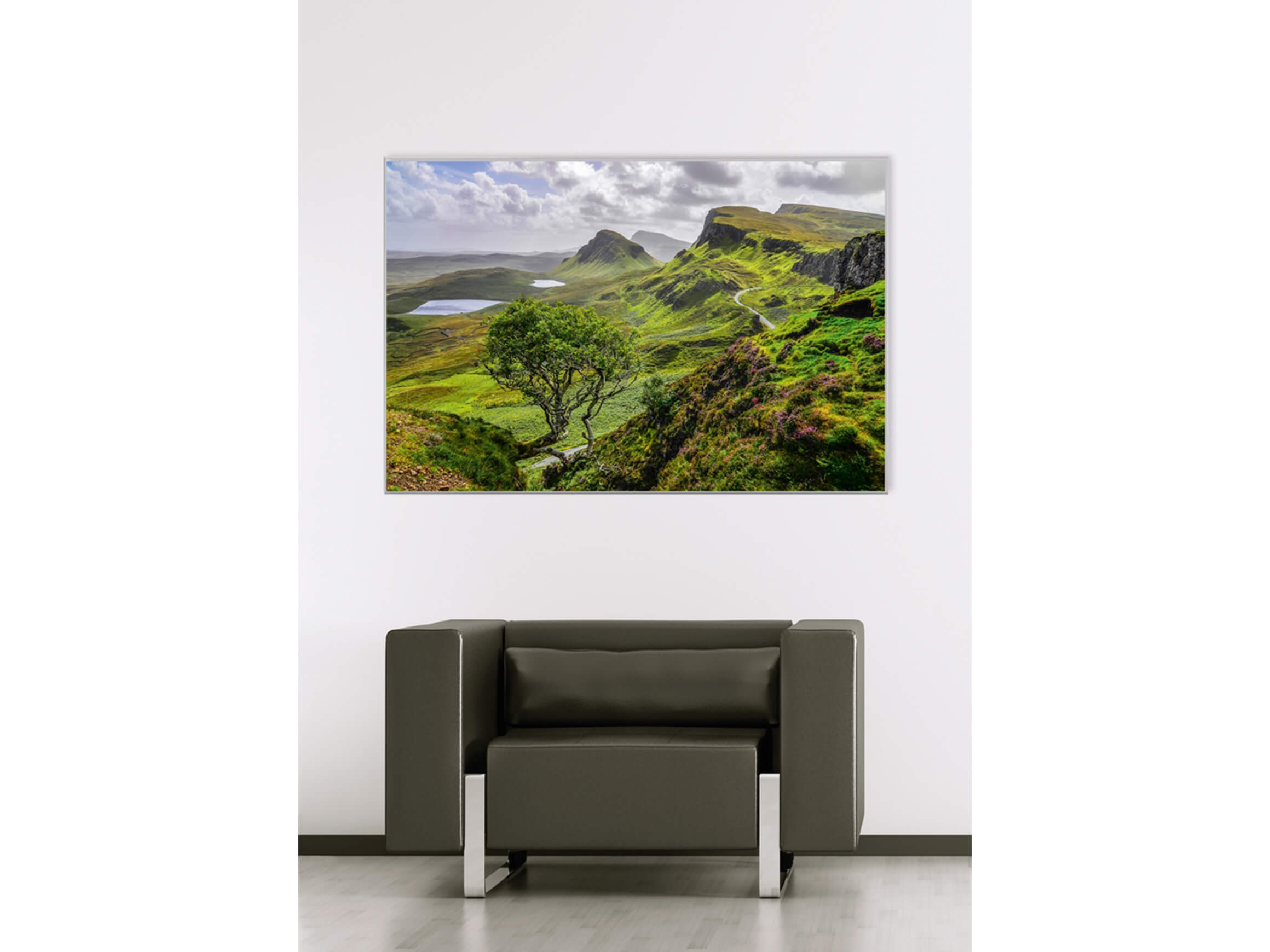 Digitaldruck auf Acrylglas Hügelige Landschaft image LAND / Grösse: 150 x 100 cm