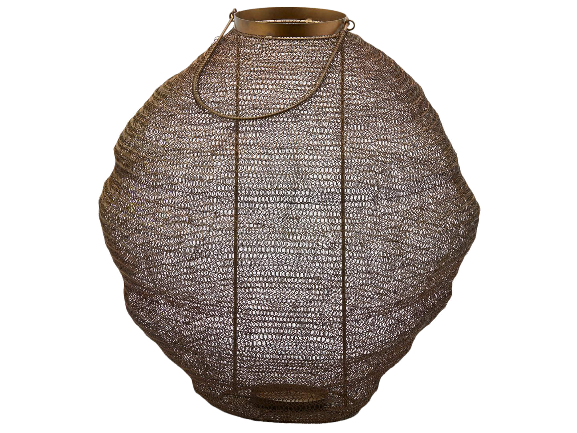 Laterne Metallgeflecht Dunkel H: 55 cm Edg