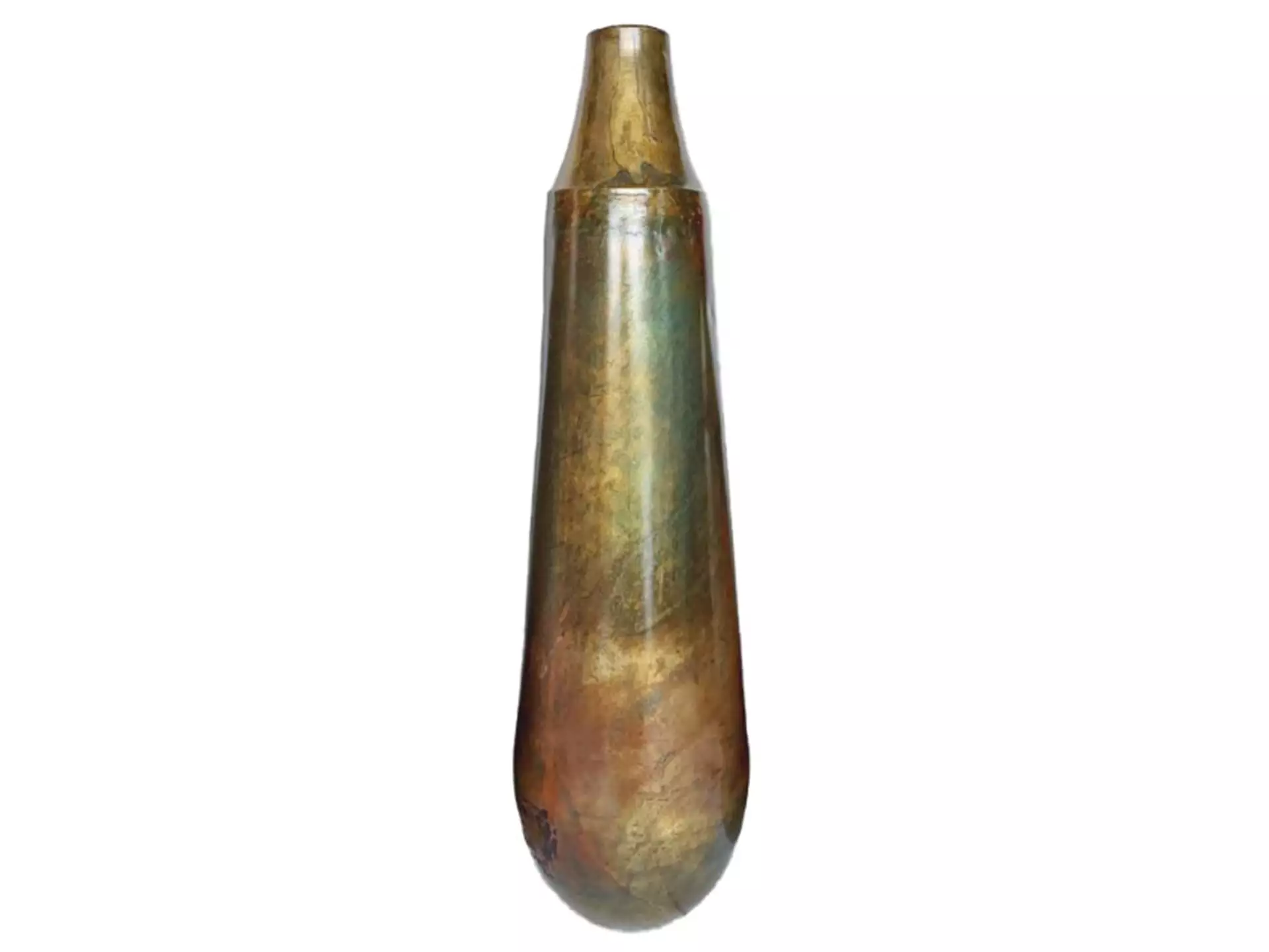 Vase Metall, Antik-Goldgrün H: 72 cm Dijk
