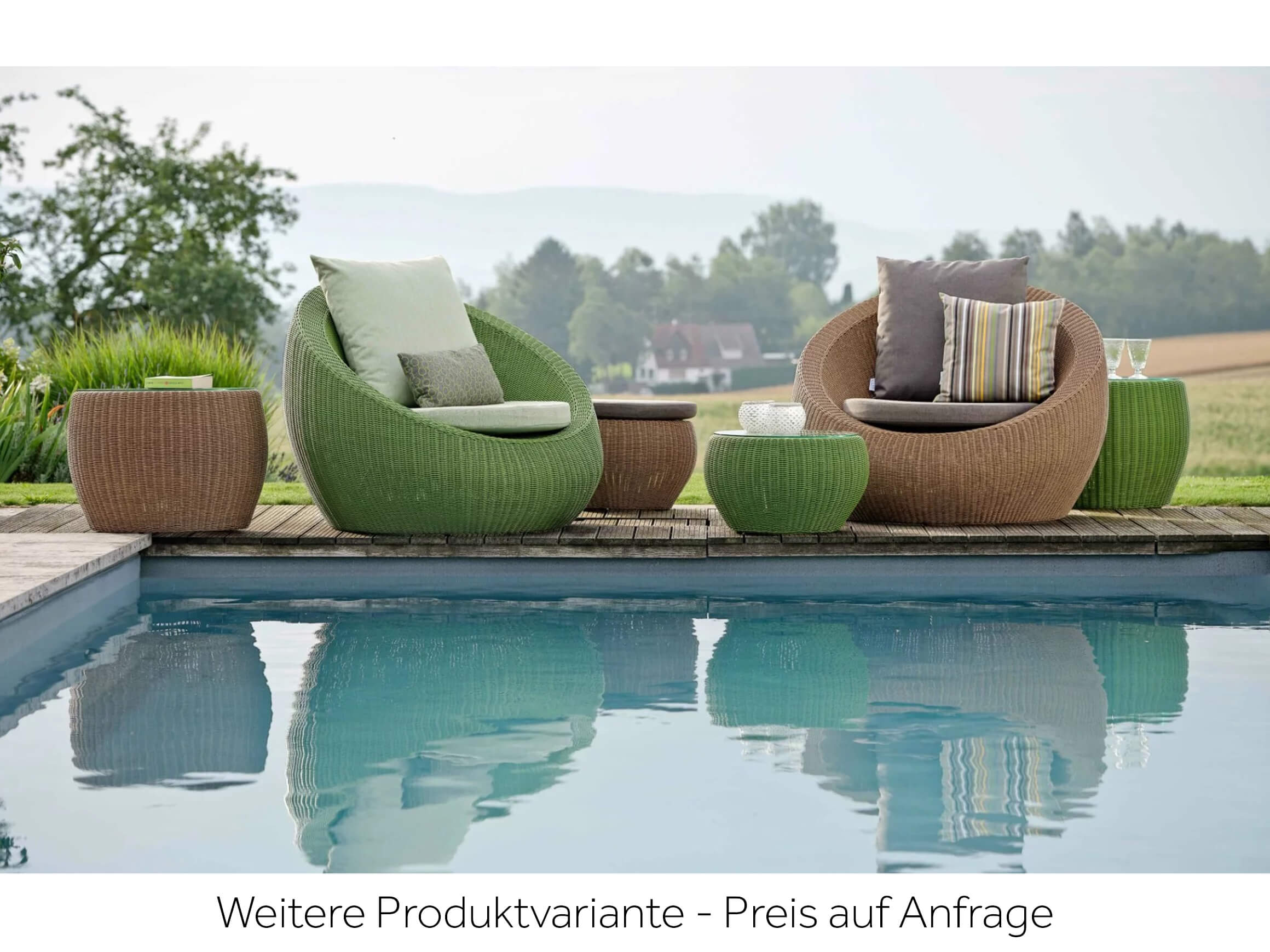 Gartensessel Anny Angelique von Stern, Polyacryl, Geflecht Zimt, b 110 cm t