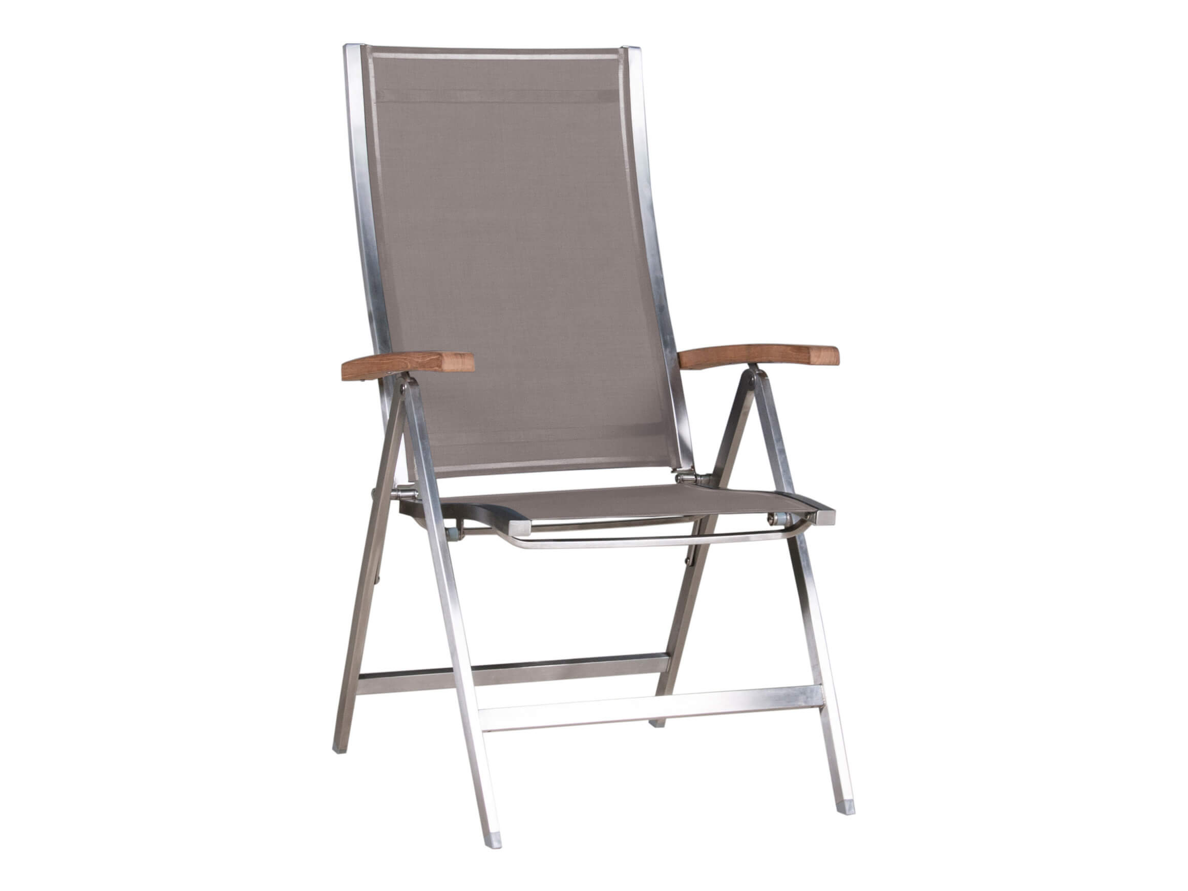 Gartensessel One, Textilene Taupe, Klappbar, b 58 cm t