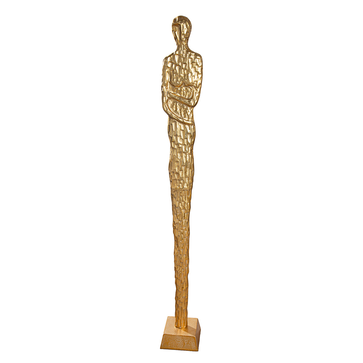 Gilde Windlicht Frau, Salvina, Aluminium, Gold H: 138 cm  | Schubiger Möbel