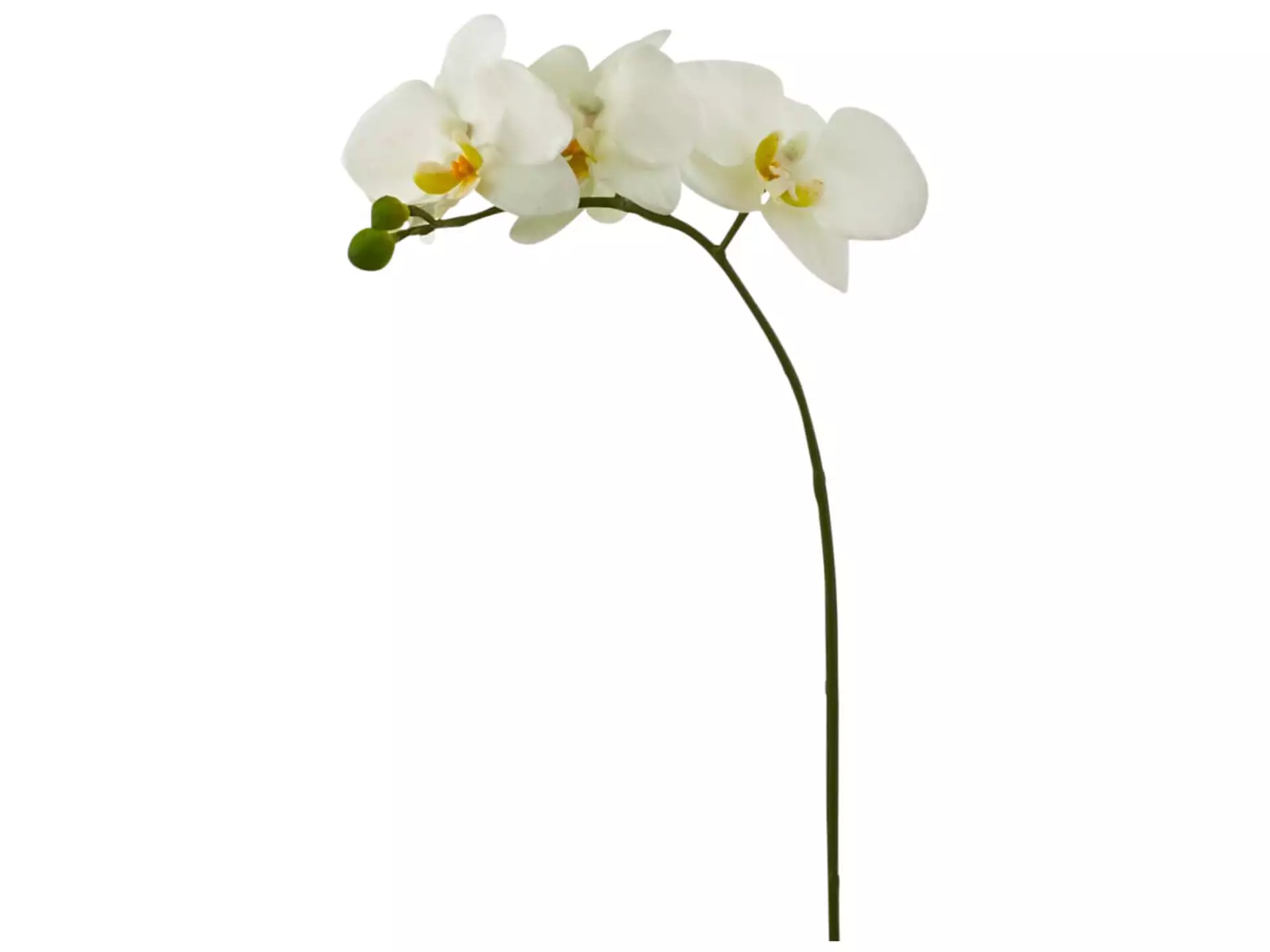 Kunstblume, Kleine Orchidee, Weiss, h 37 cm