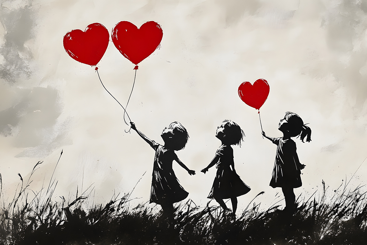 Canvas-Love Balloons-image LAND