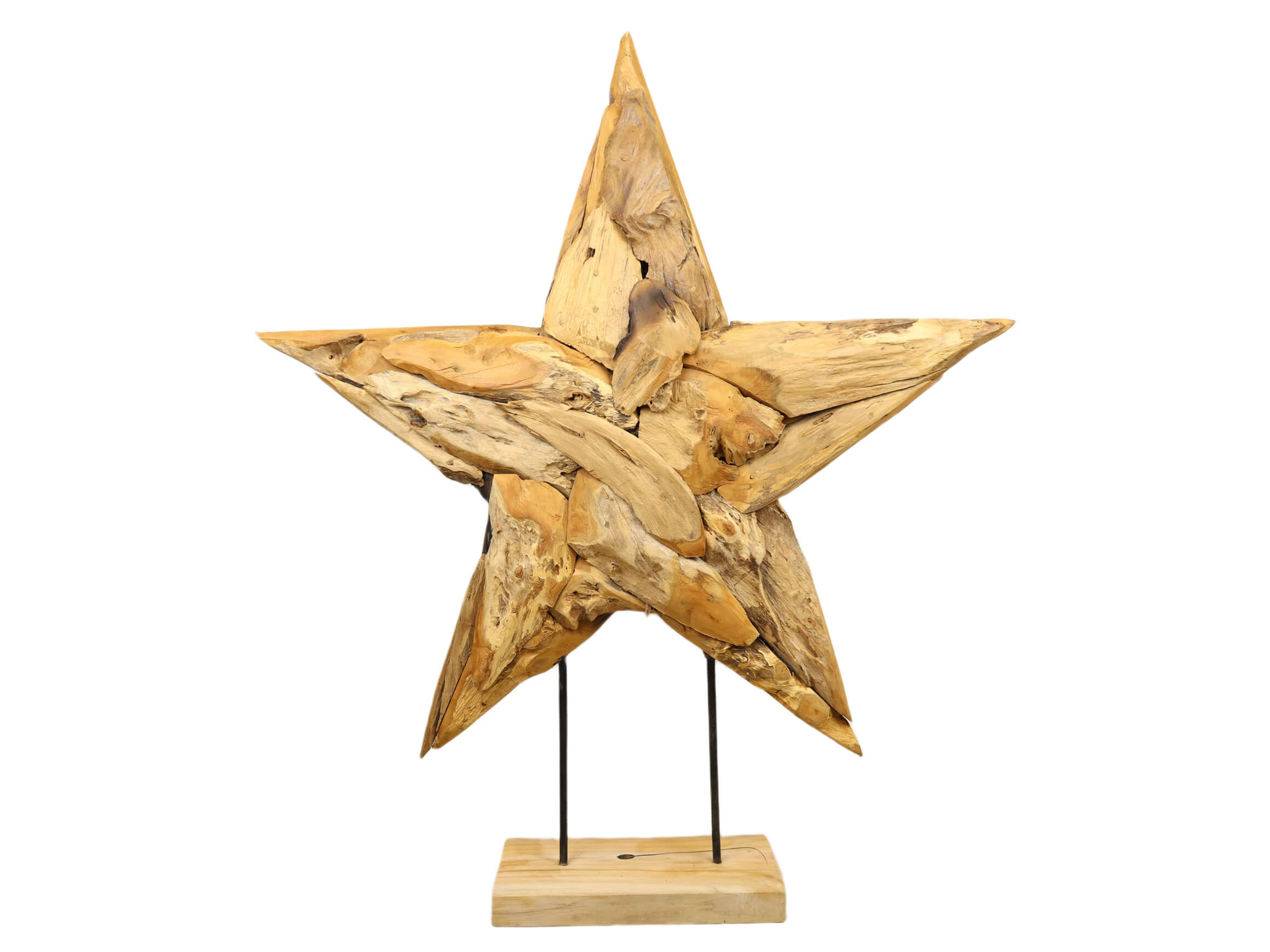 Decofinder Stern Holz Natur H: 88 cm  | Schubiger Möbel