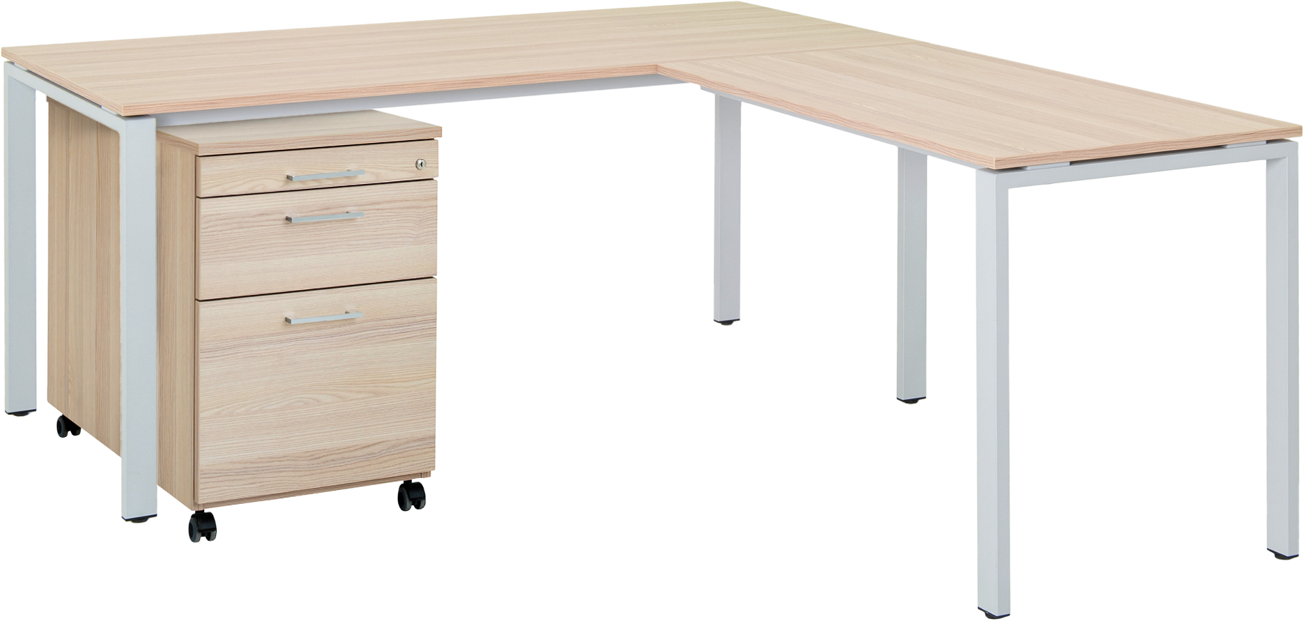 Schreibtisch mit Rollcontainer Color Fun Karl Omlin