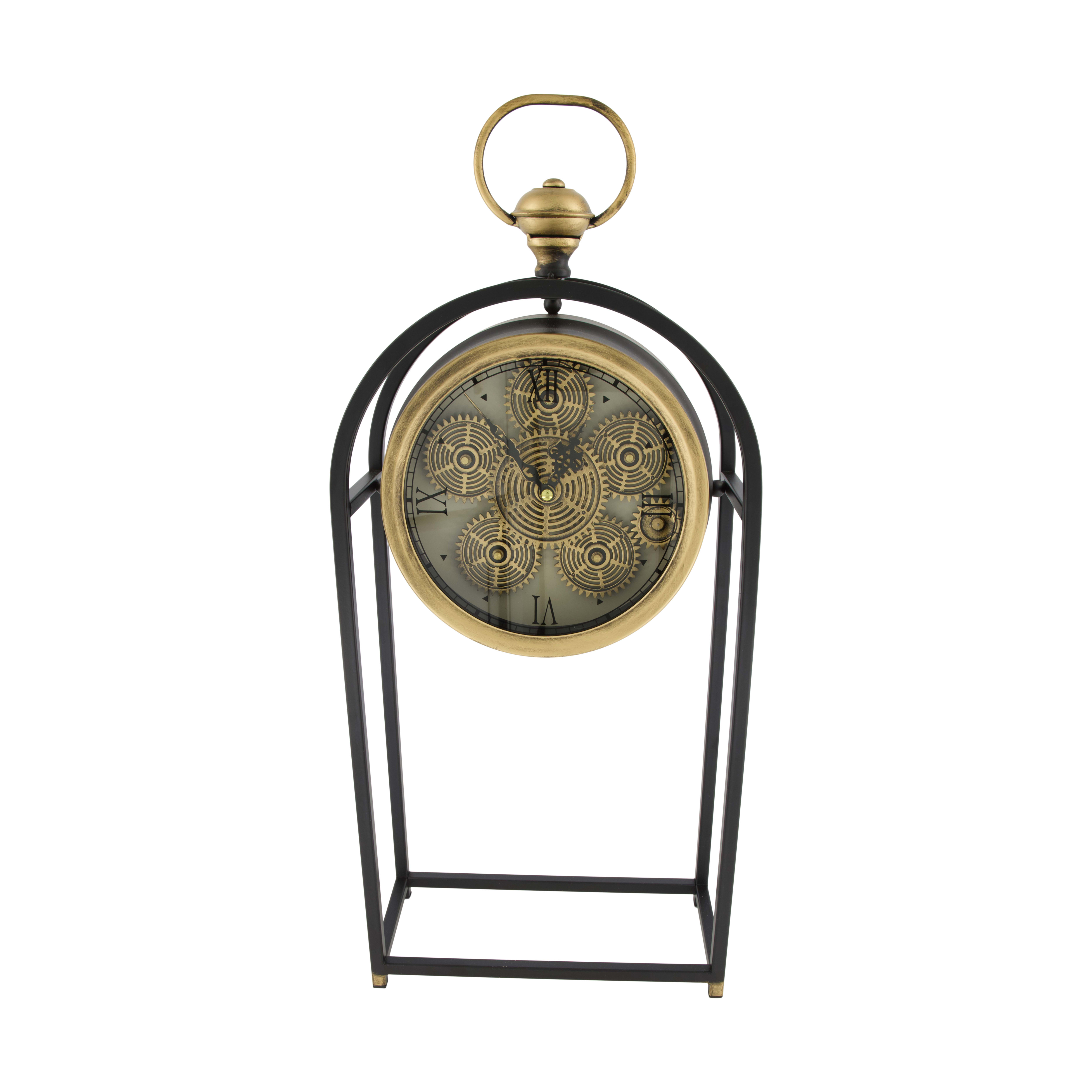 Decofinder Uhr Metall, Schwarzgold  | Schubiger Möbel