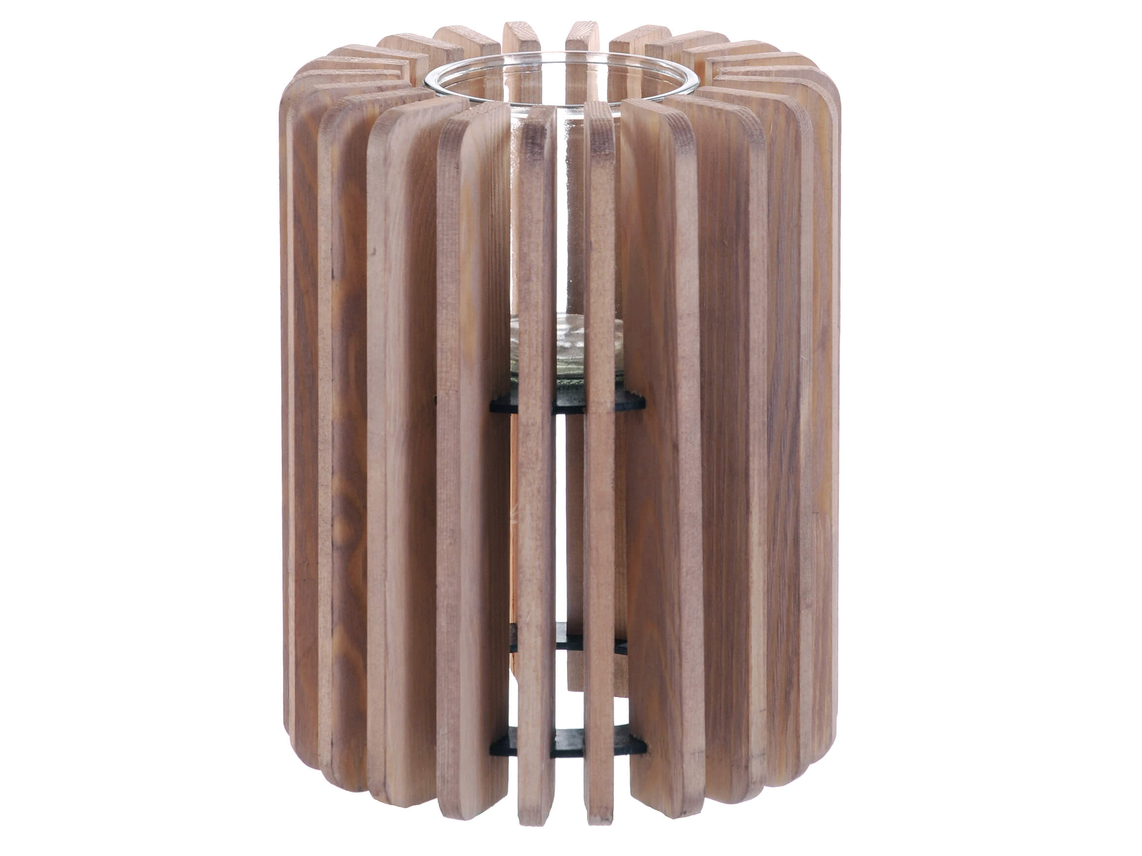 Windlicht Holz B: 20 cm Decofinder