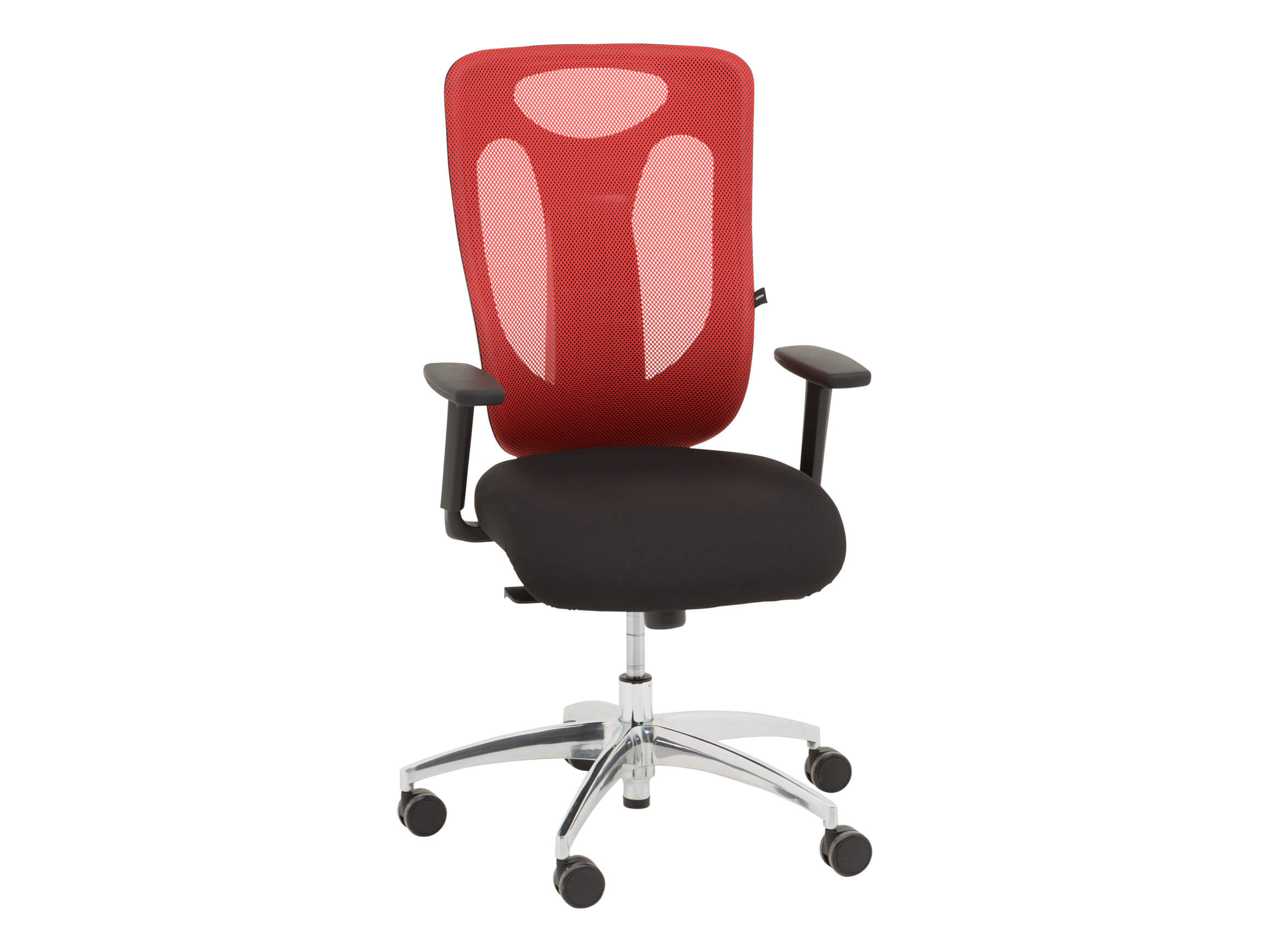 Bürostuhl Opponente, Stoff Rot, b 48 cm t 50 cm h 113-118 cm