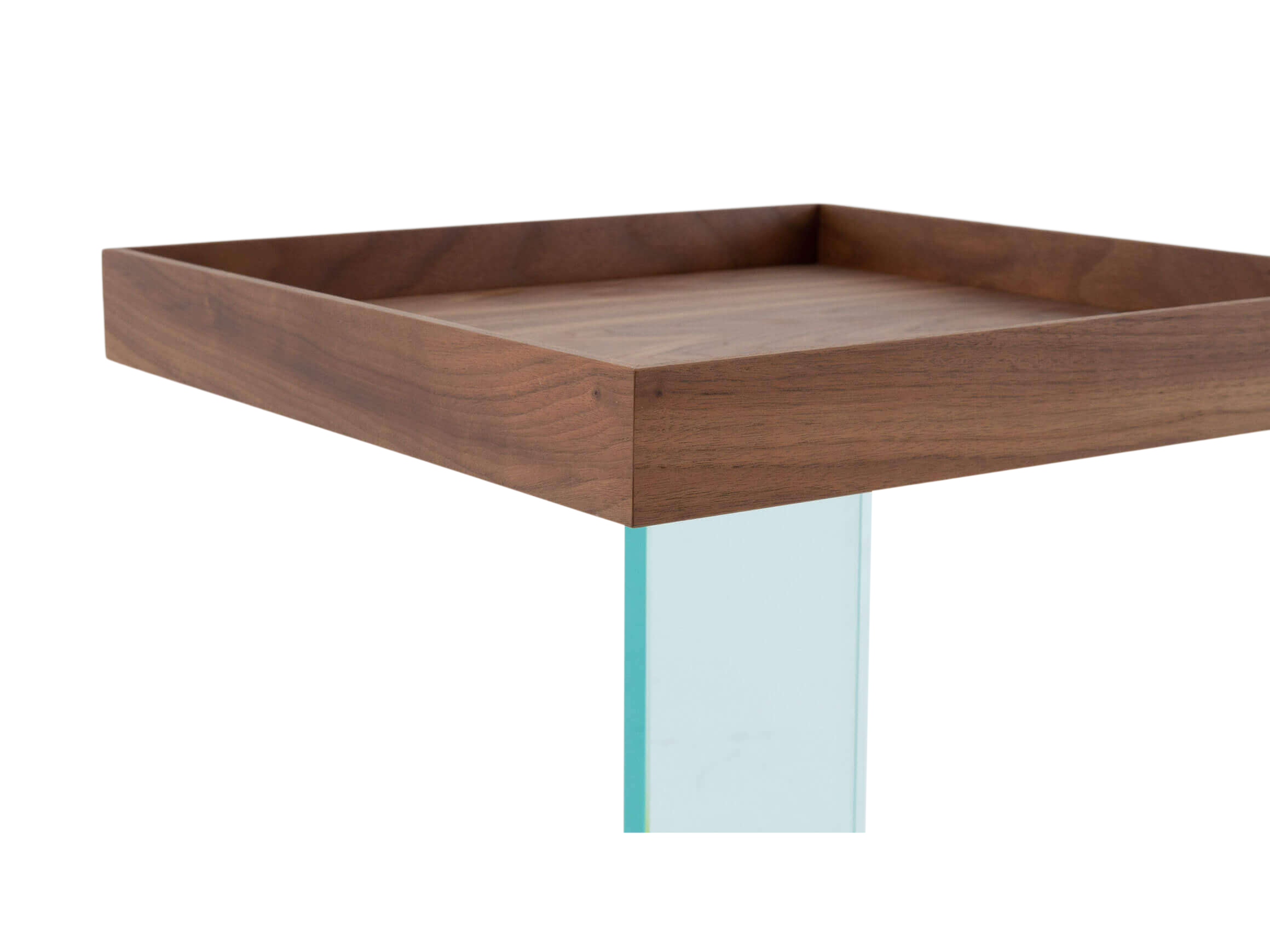 Beistelltisch Callan, Korpus Floatglas, Tablett