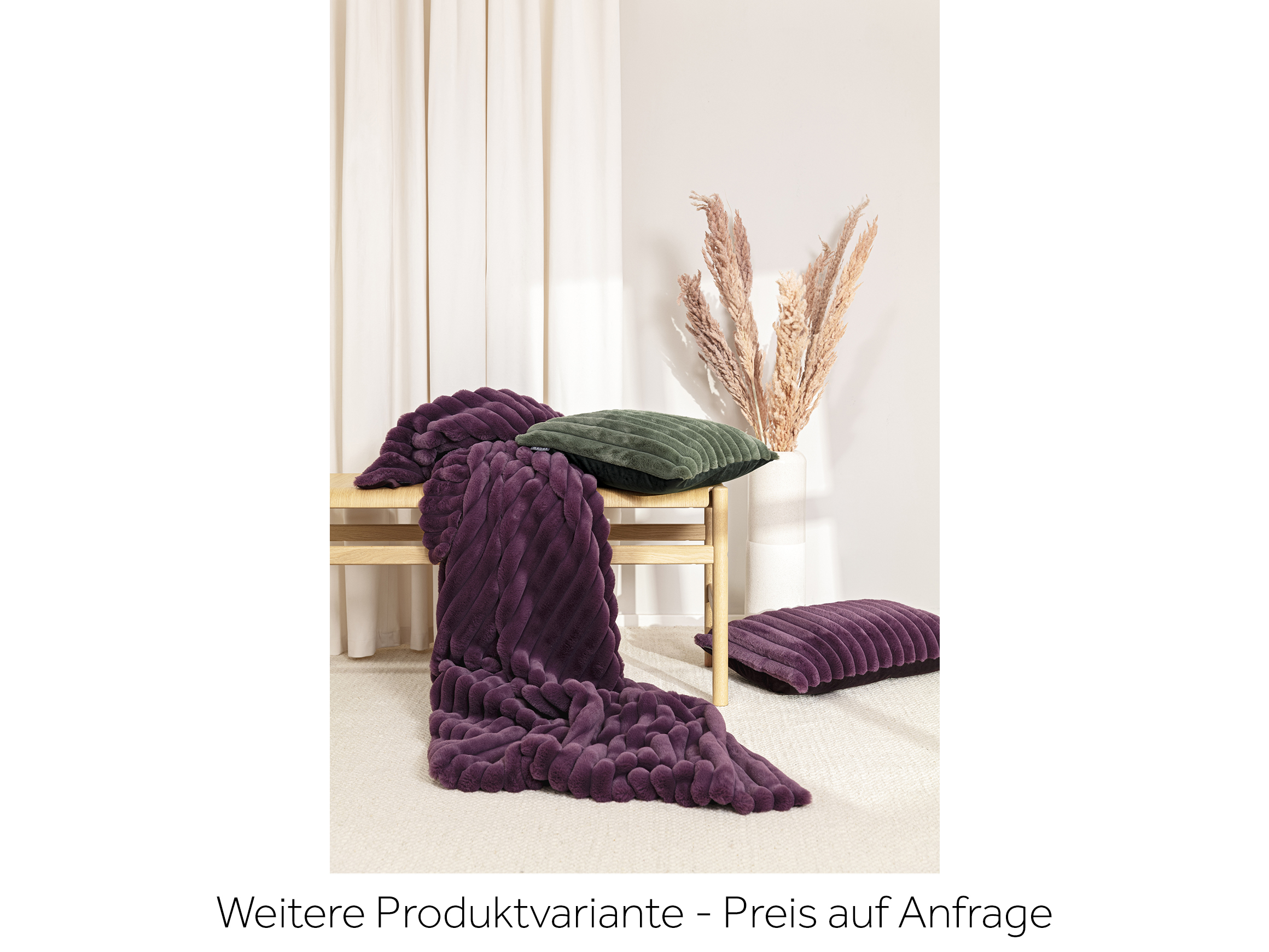 Plaid Raya Aubergine 200x140 cm Magma