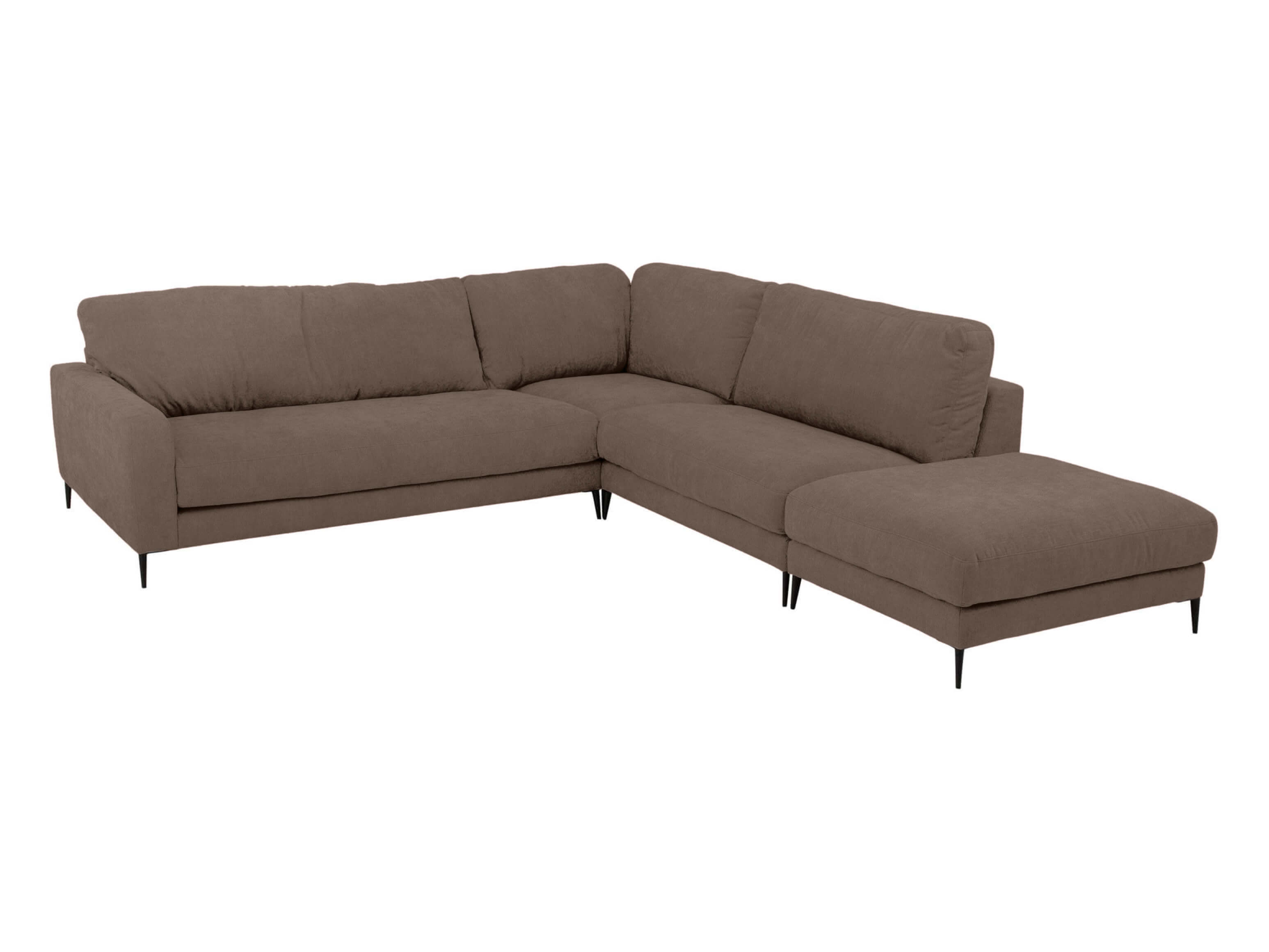 Ecksofa Umberto Basic Candy / Farbe: Elephant / Material: Leder Basic