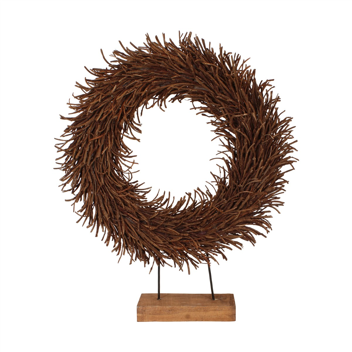 Decofinder Kranz Rattan Auf Fuss, Natur, H:78 cm  | Schubiger Möbel