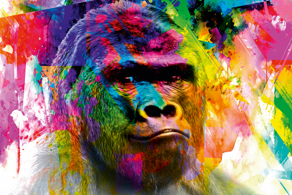 Alubild Pop Art Gorilla image LAND