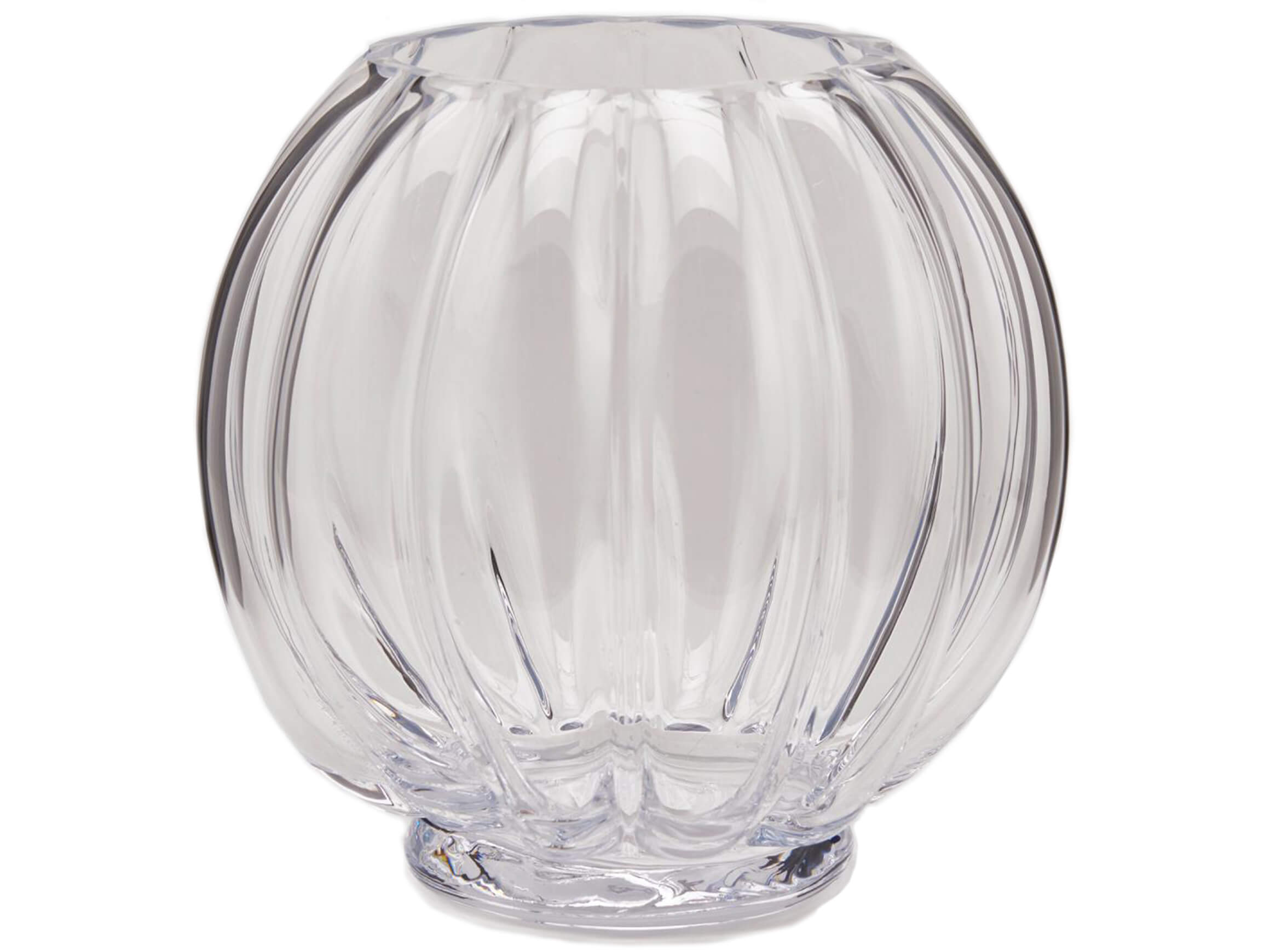 Vase Kugelvase mit Rillen H: 29 cm Edg