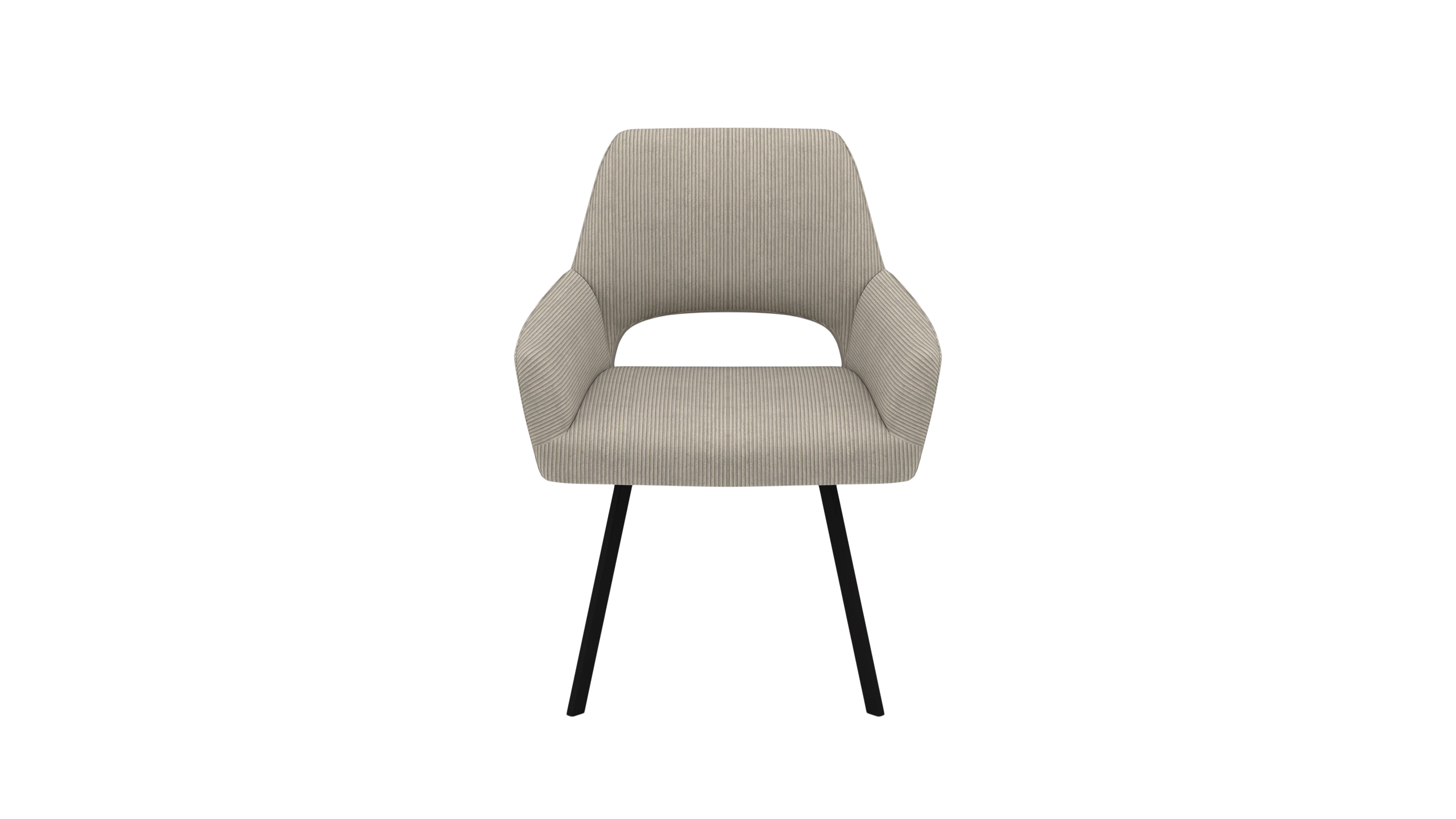 Chair Vega - by UrbanDesign | Swivel Function, Black Base, Shiitake Fabric