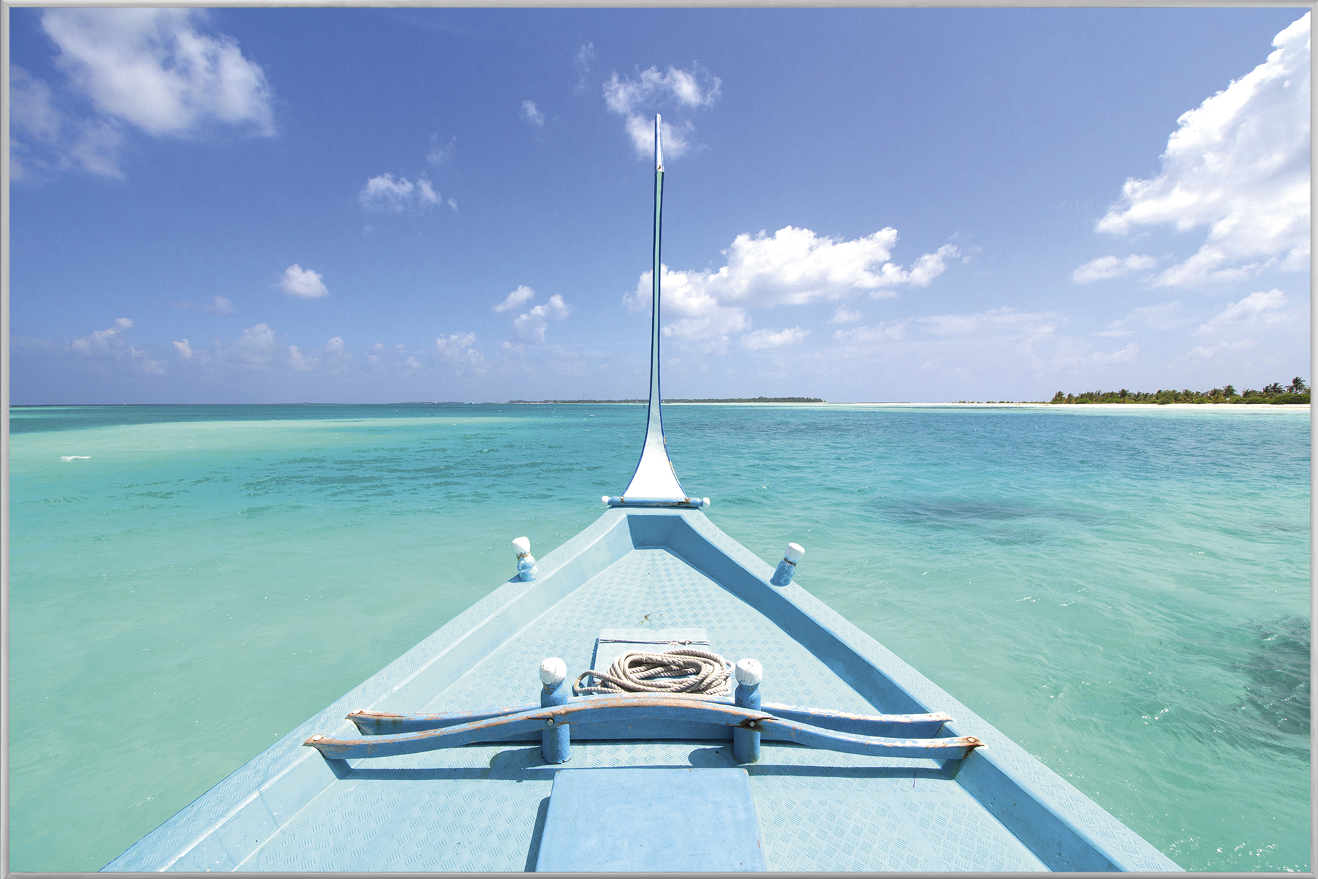 Bild mit Rahmen-Boot in Der Karibik-image LAND