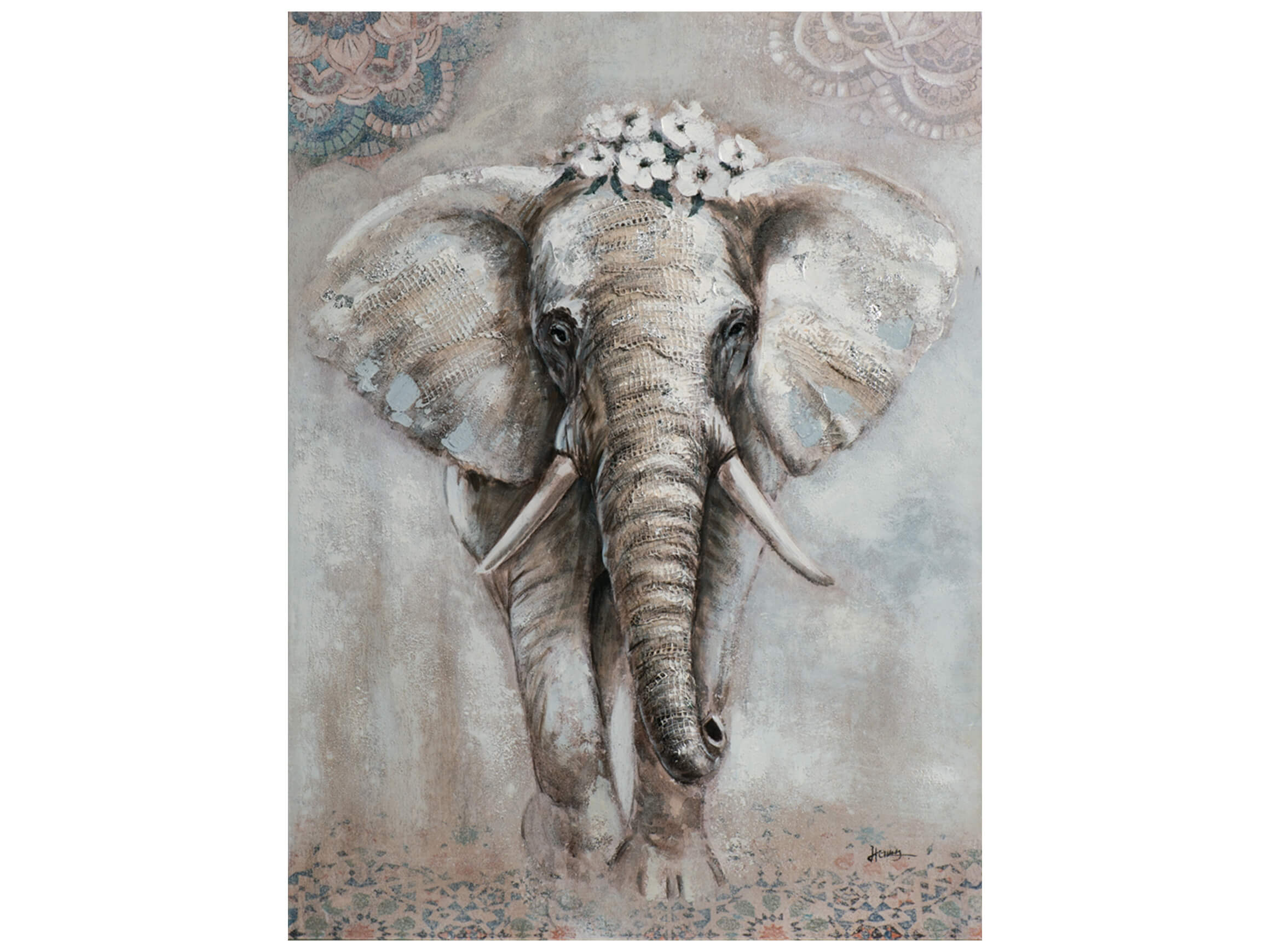 Bild Elefant mit Blumen image LAND