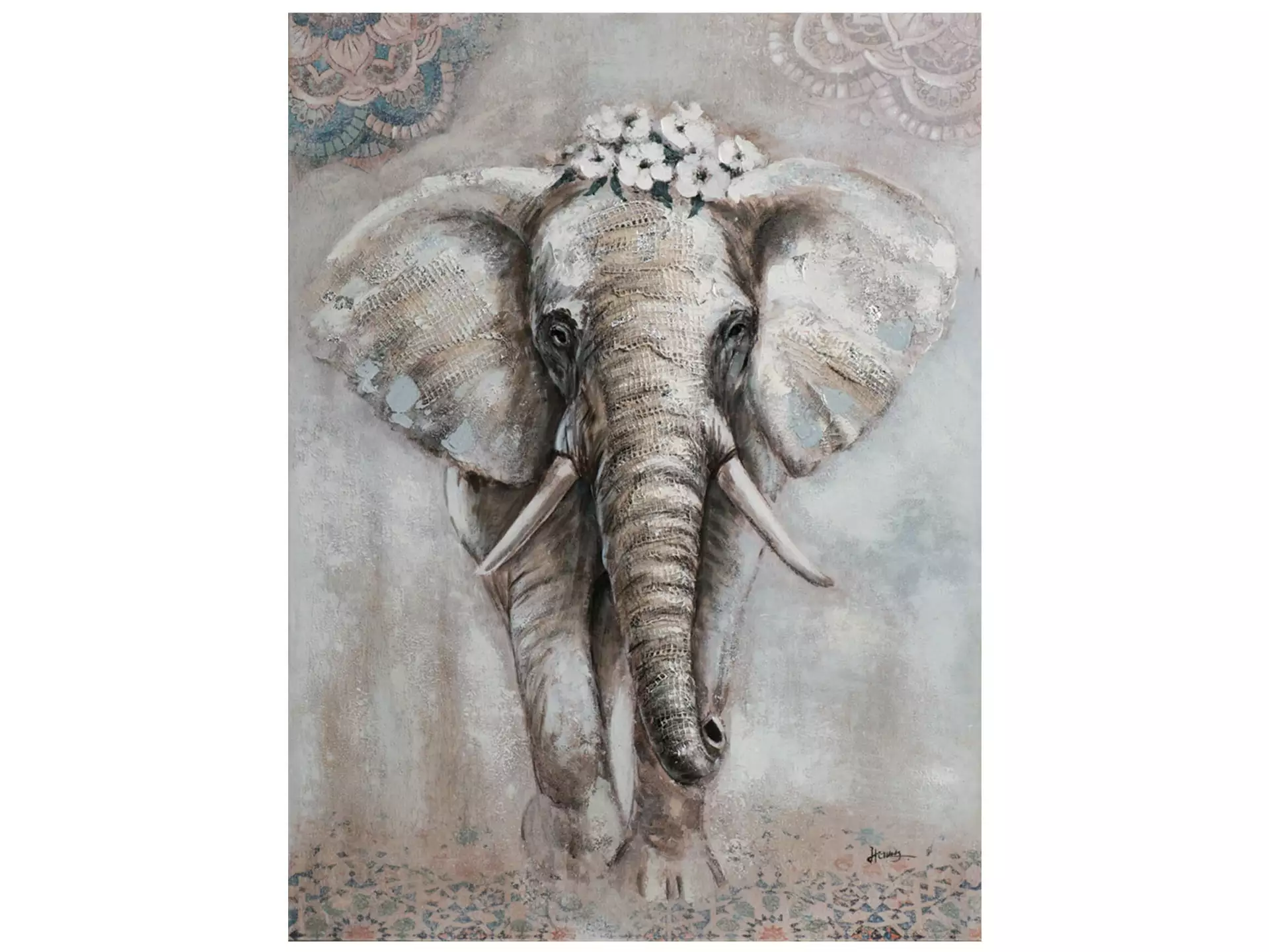 Bild Elefant mit Blumen image LAND