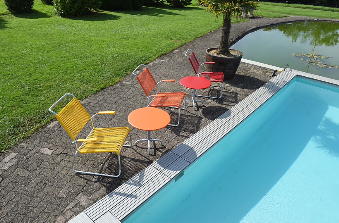 Metall-Beistelltisch Rigi Schaffner / Farbe: Pastellbraun