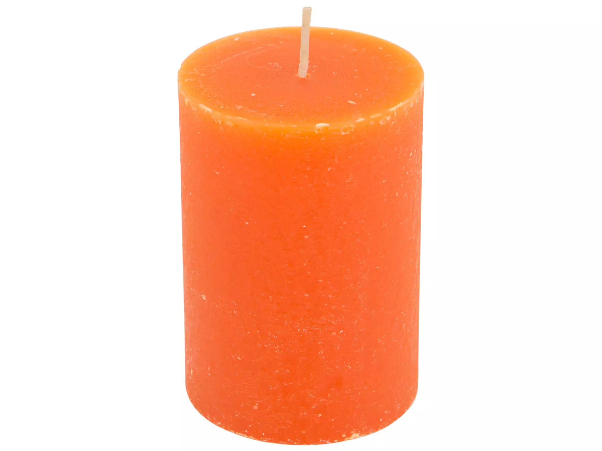 Kerze, Zylinderform, Feuer Orange, Durchmesser 7 cm h 10 cm