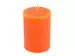 Kerze, Zylinderform, Feuer Orange, Durchmesser 7 cm h 10 cm
