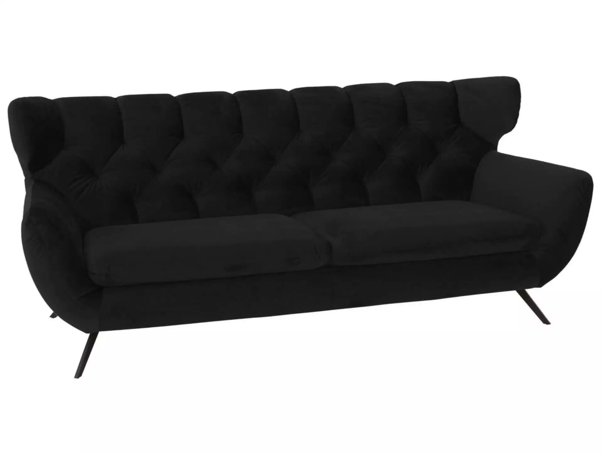 Sofa Sante fe Basic B: 225 cm Candy / Farbe: Schwarz / Material: Leder Basic