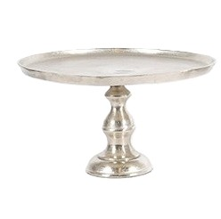 Decofinder Tortenplatte Auf Fuss, Aluguss, D: 43 cm  | Schubiger Möbel