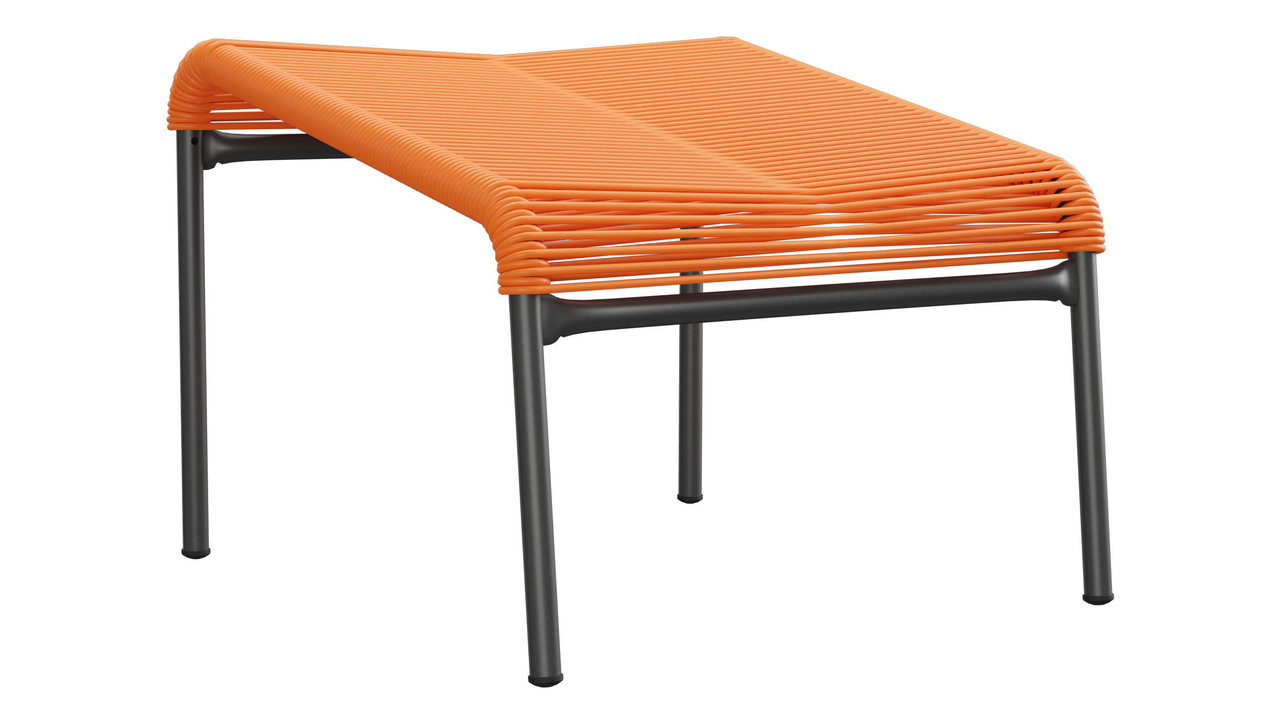 Spaghetti-Fuss-Hocker Säntis von Schaffner / Farbe: Orange