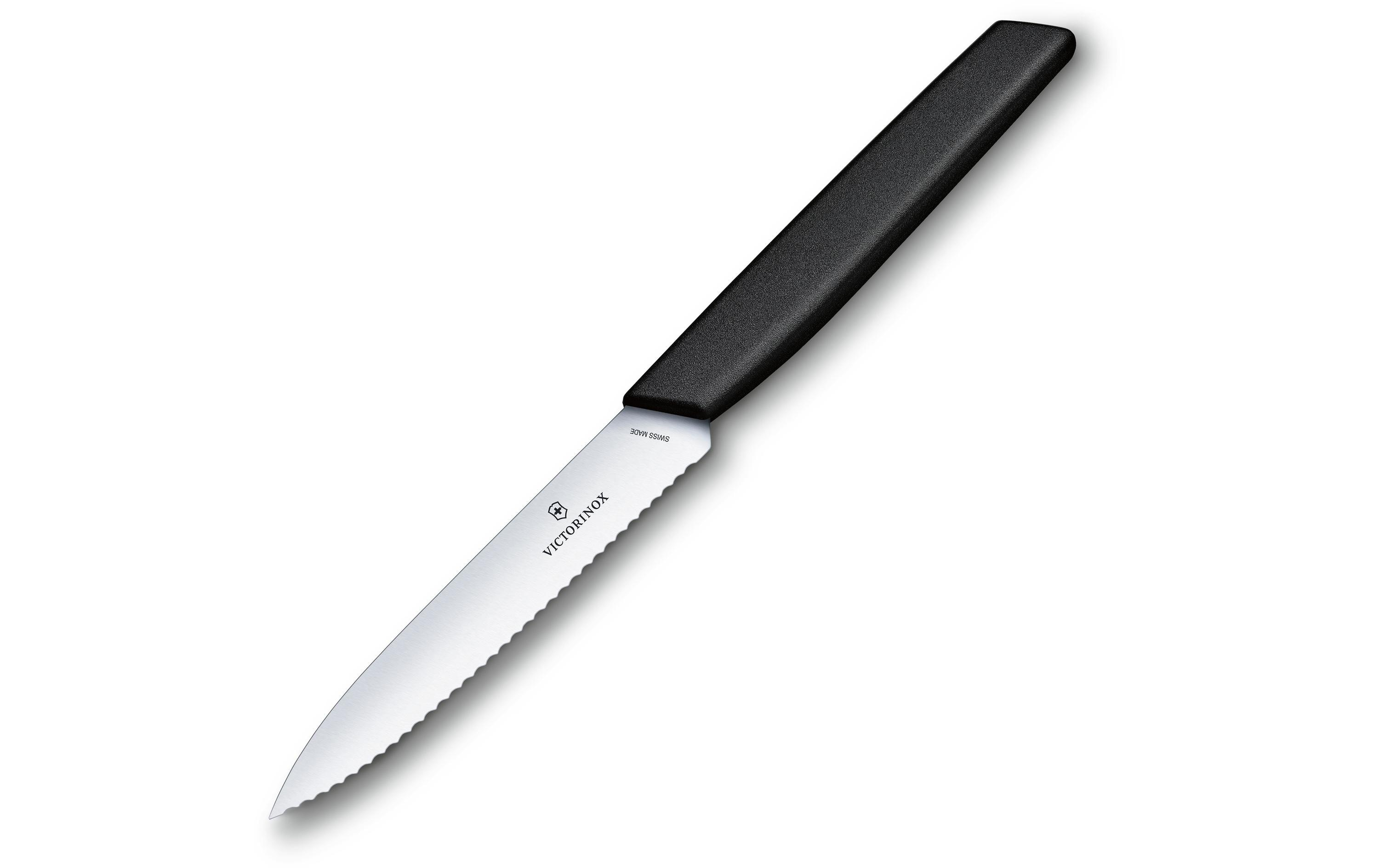 Gemüsemesser Swiss Modern, mit Wellenschliff Schwarz Von Victor Alltron / Farbe: Schwarz
