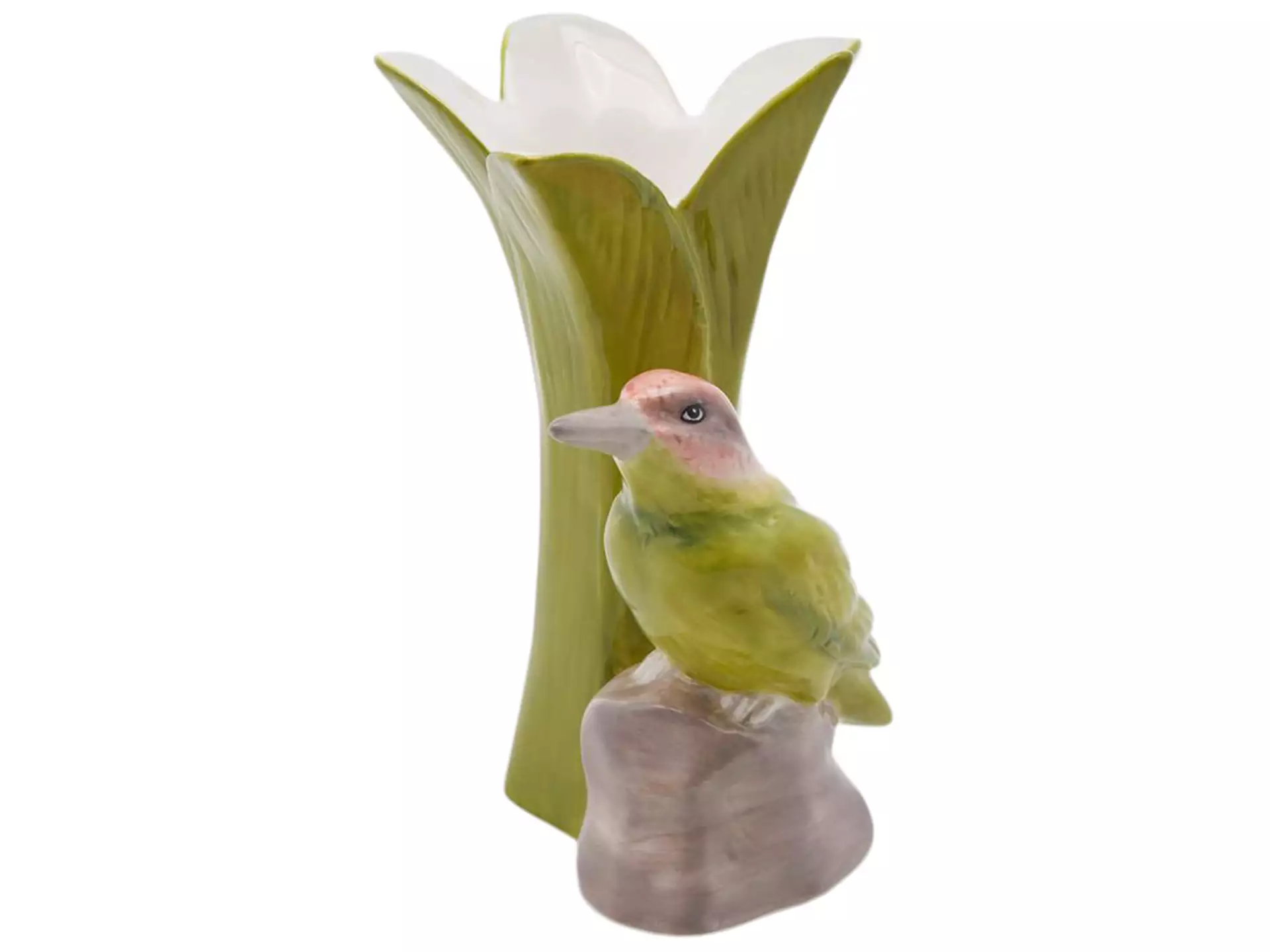 Vase Blume mit Colibri H: 13 cm Edg