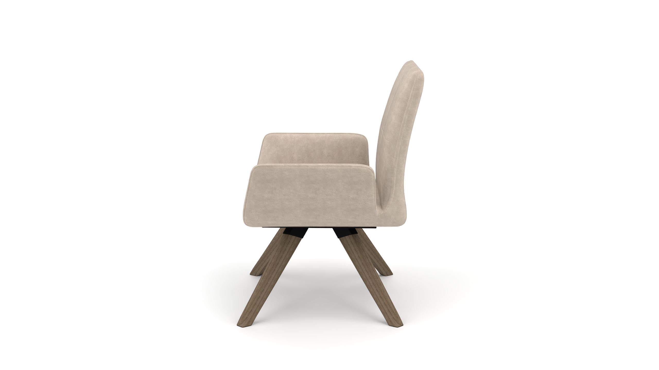 Stuhl Sirius - von UrbanDesign | Drehfunktion, Fuss Eiche, Stoff naturel