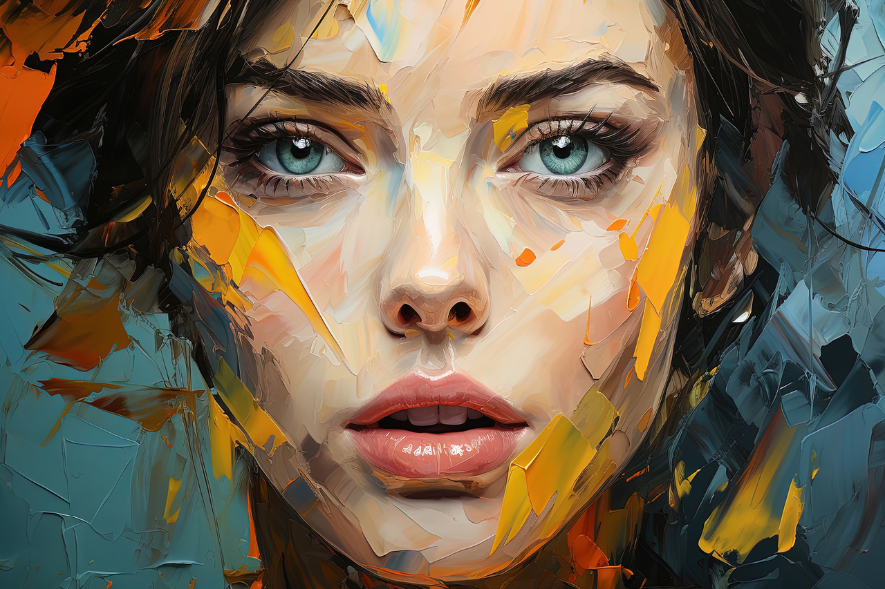 Canvas-Beauty With Splashes of Colour-image LAND