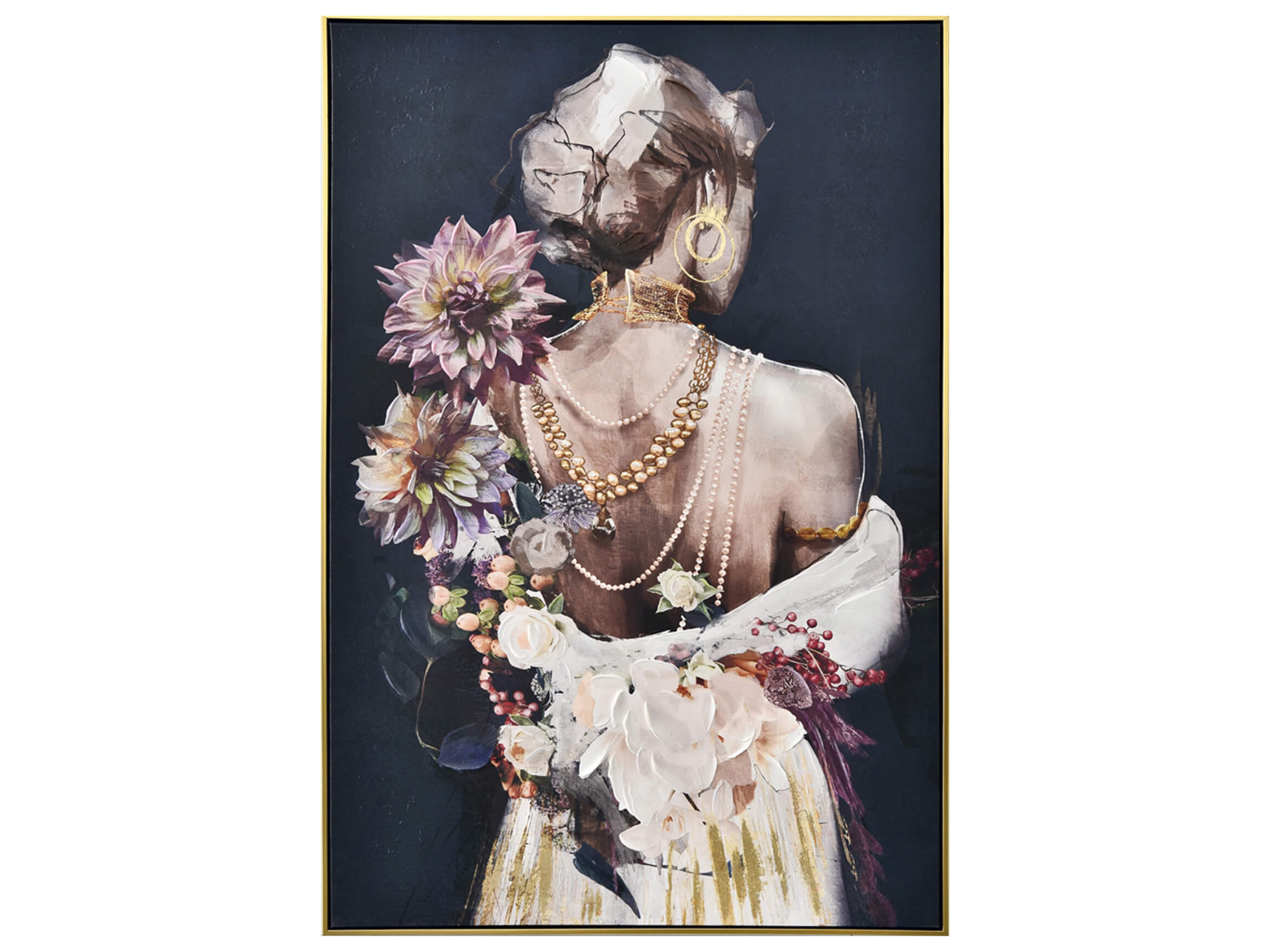 Bild Schöner Rücken mit Perlenketten image LAND / Grösse: 123 x 83 cm