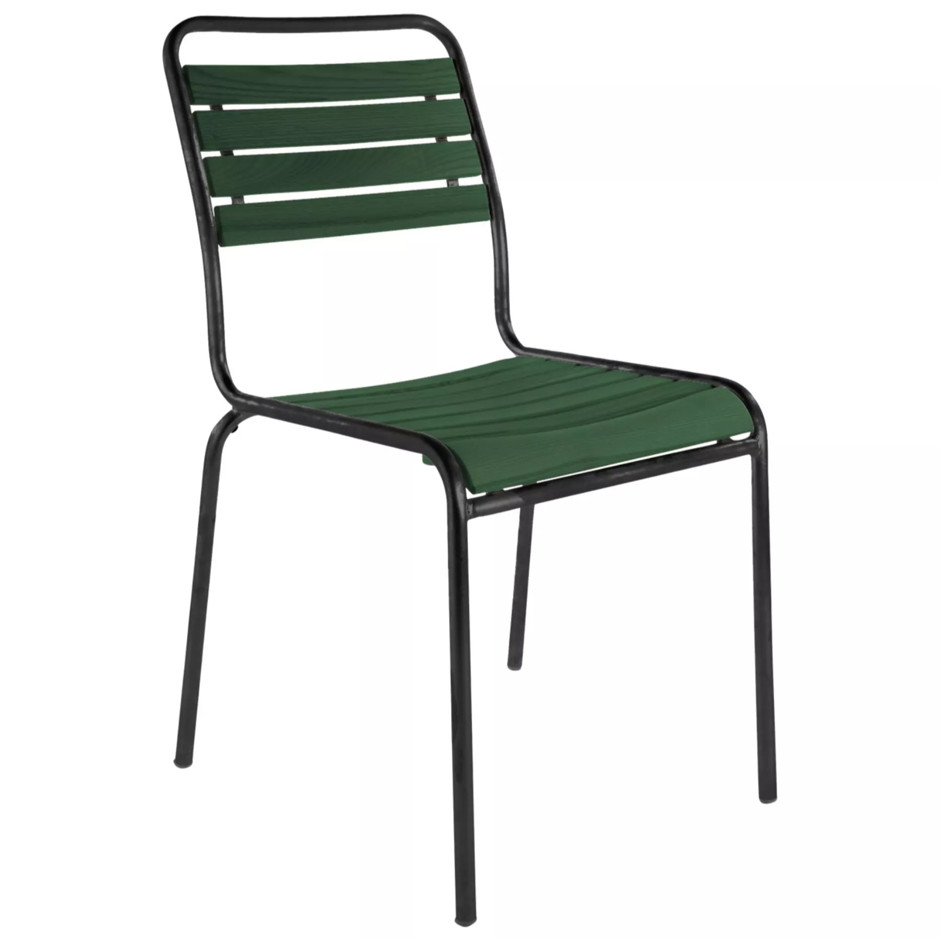 Holzlatten-Stuhl Rigi Schaffner / Farbe: Tannengrün