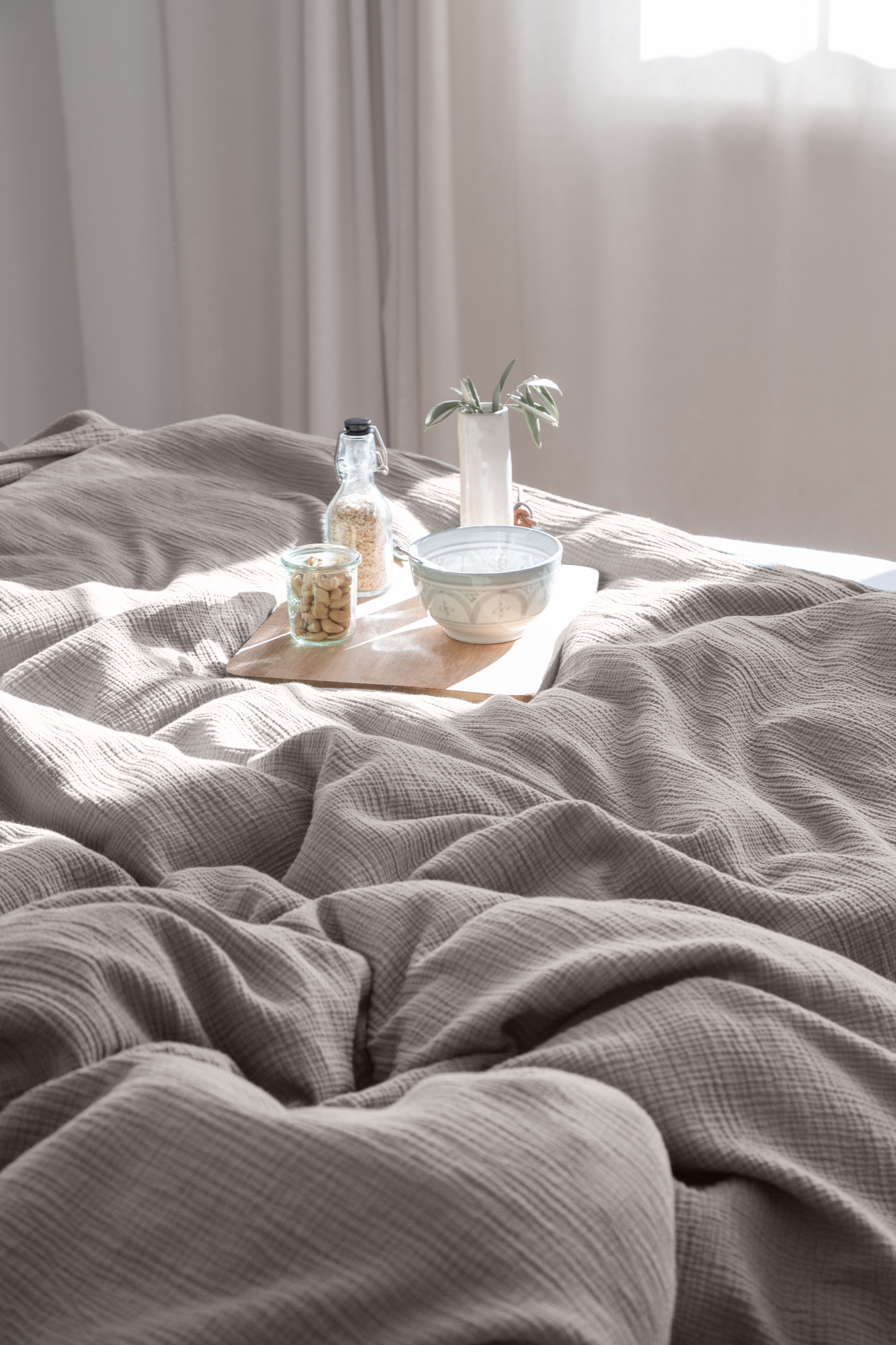 Bettwäsche Jula Taupe B: 65 cm Sander AG